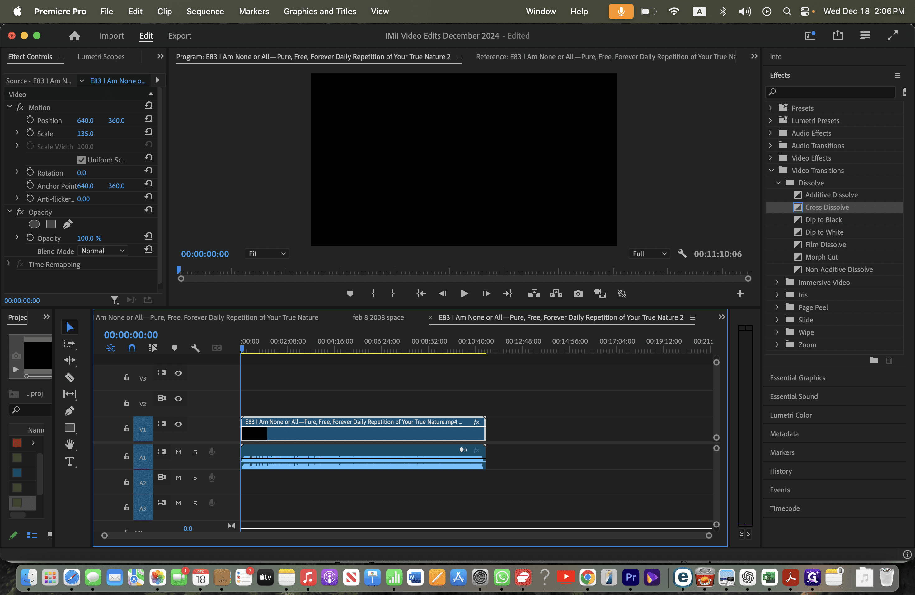Step #3: Click the sequence in the timeline