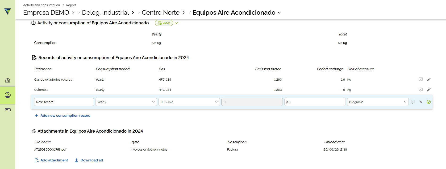 Step #4: After you enter the data, click the green icon to save the record.