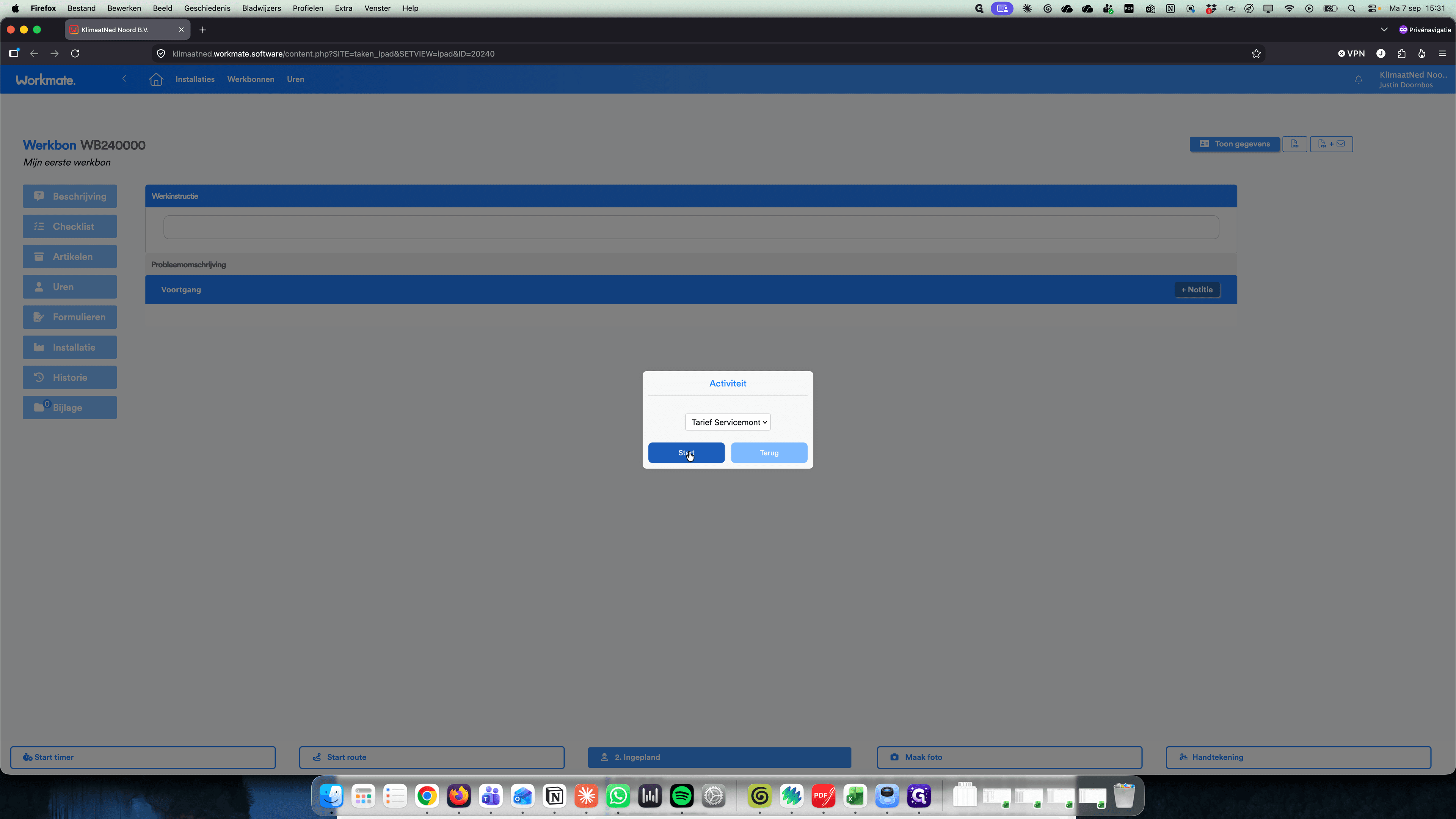 Step #9: Klik op Start om de registratie te starten.