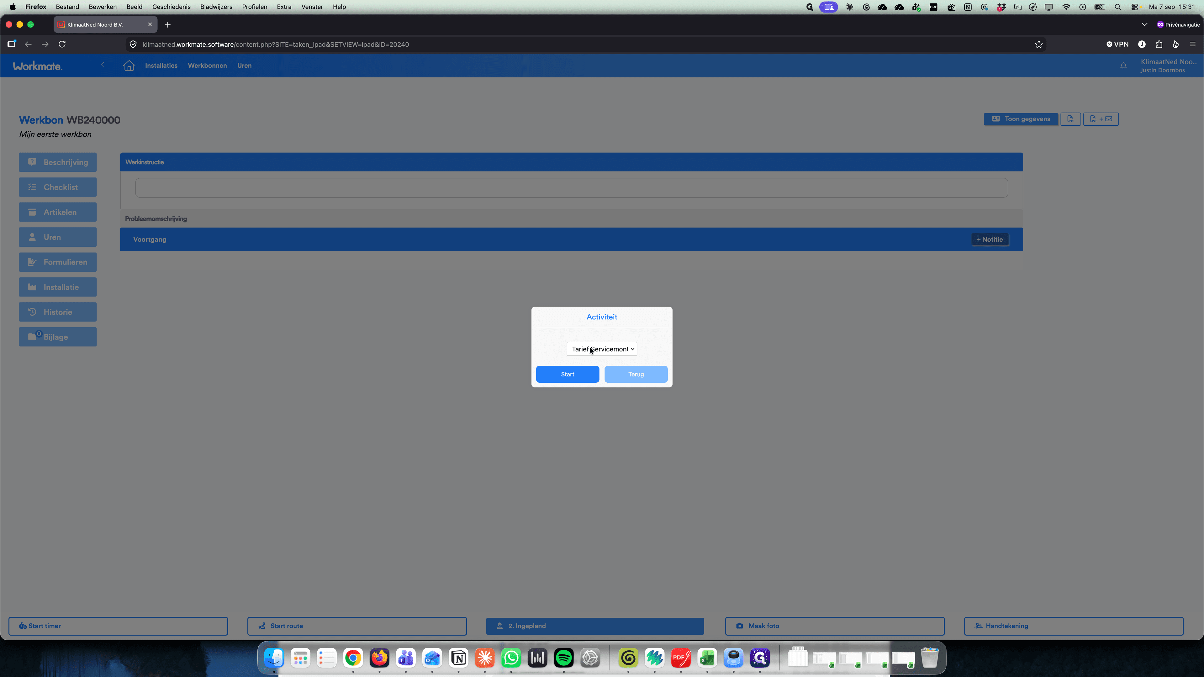 Step #7: Klik op het dropdownmenu Activiteit.