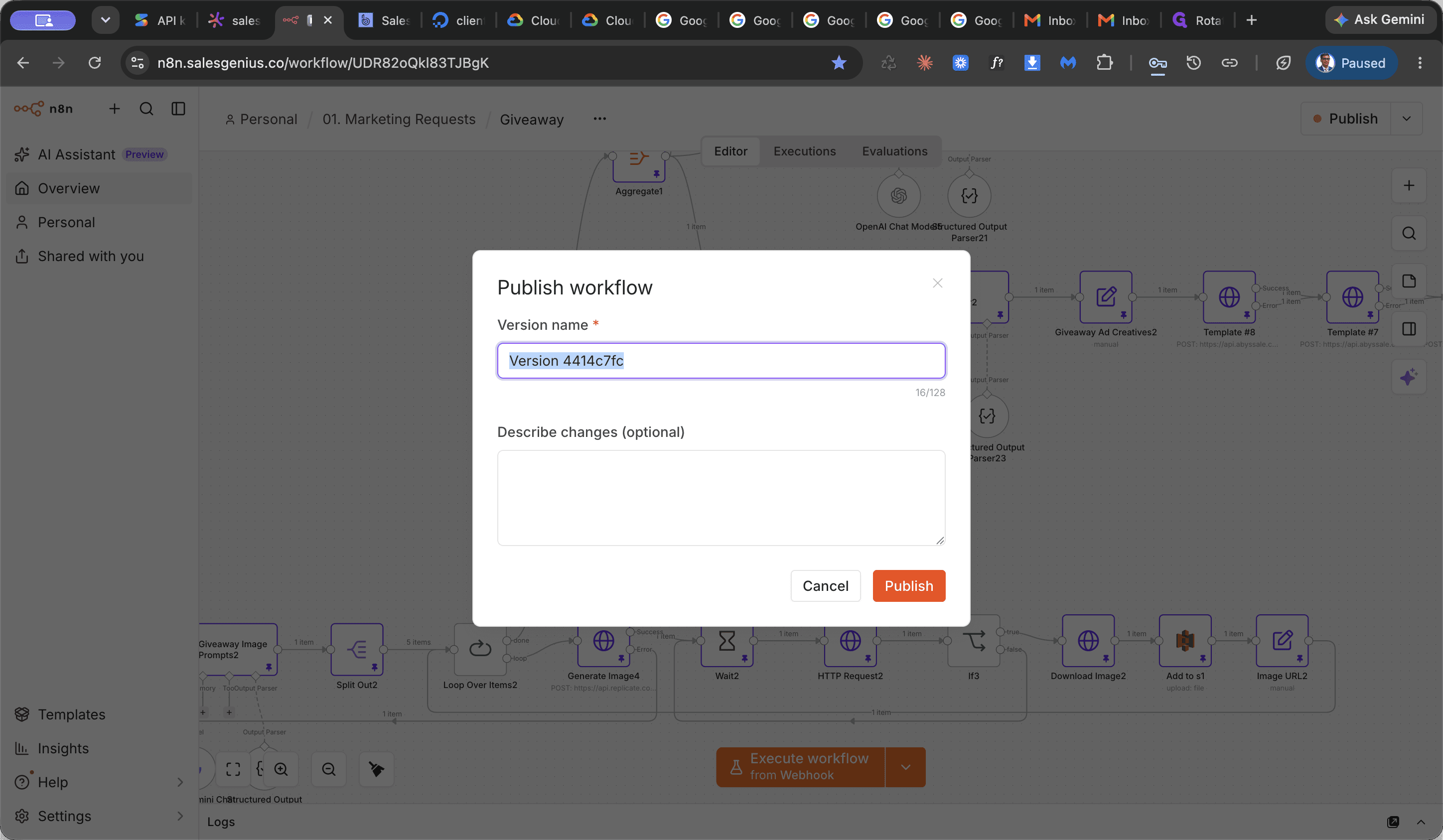 Step #2: Click Publish in the confirmation modal.