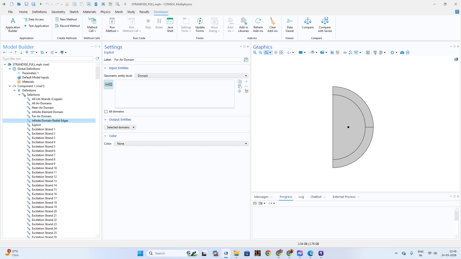 Step #15: Select the Far-Air Domain node to map the wider bounding geometry.