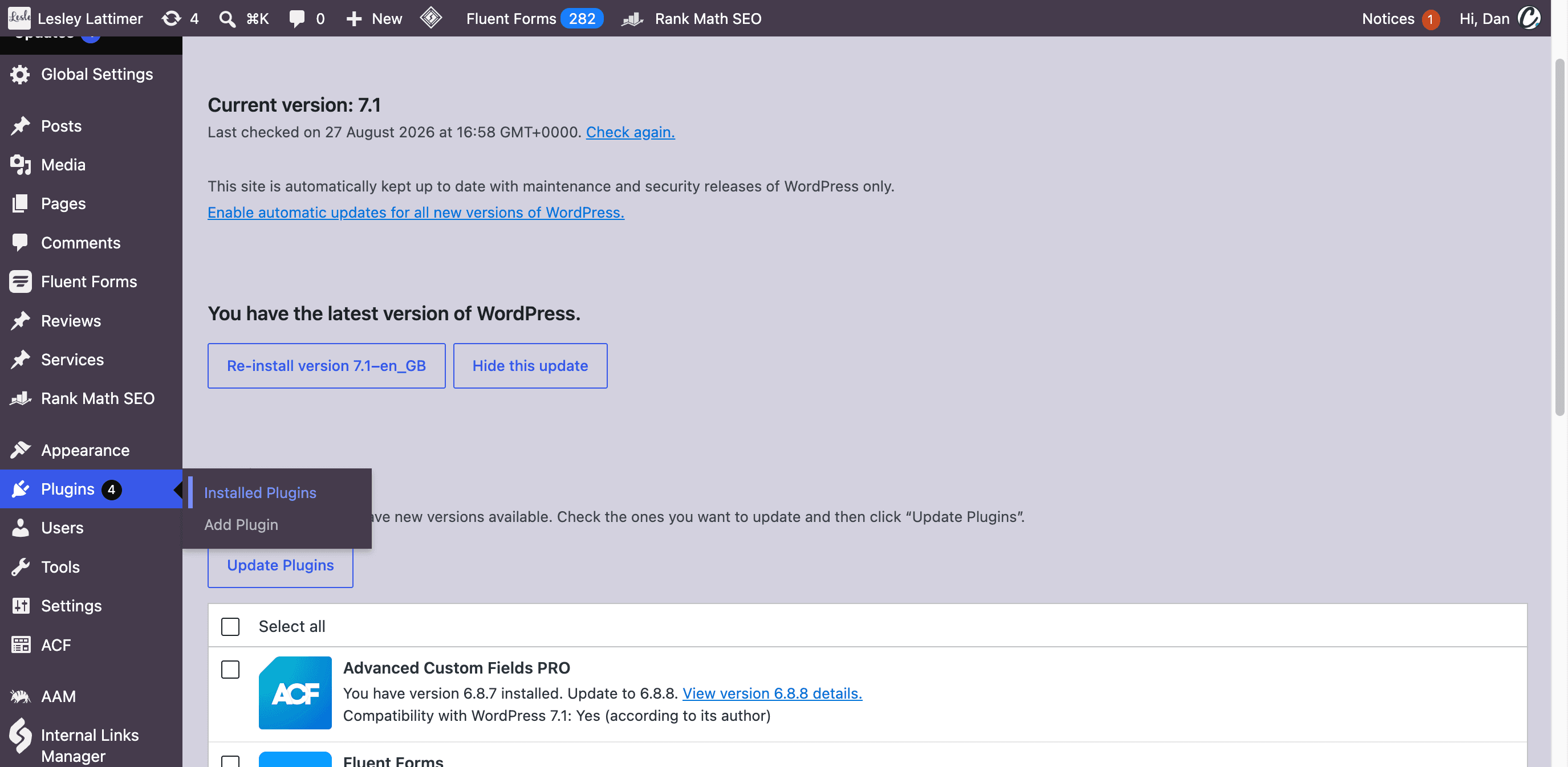 Step #4: Click Installed Plugins under the Plugins menu.