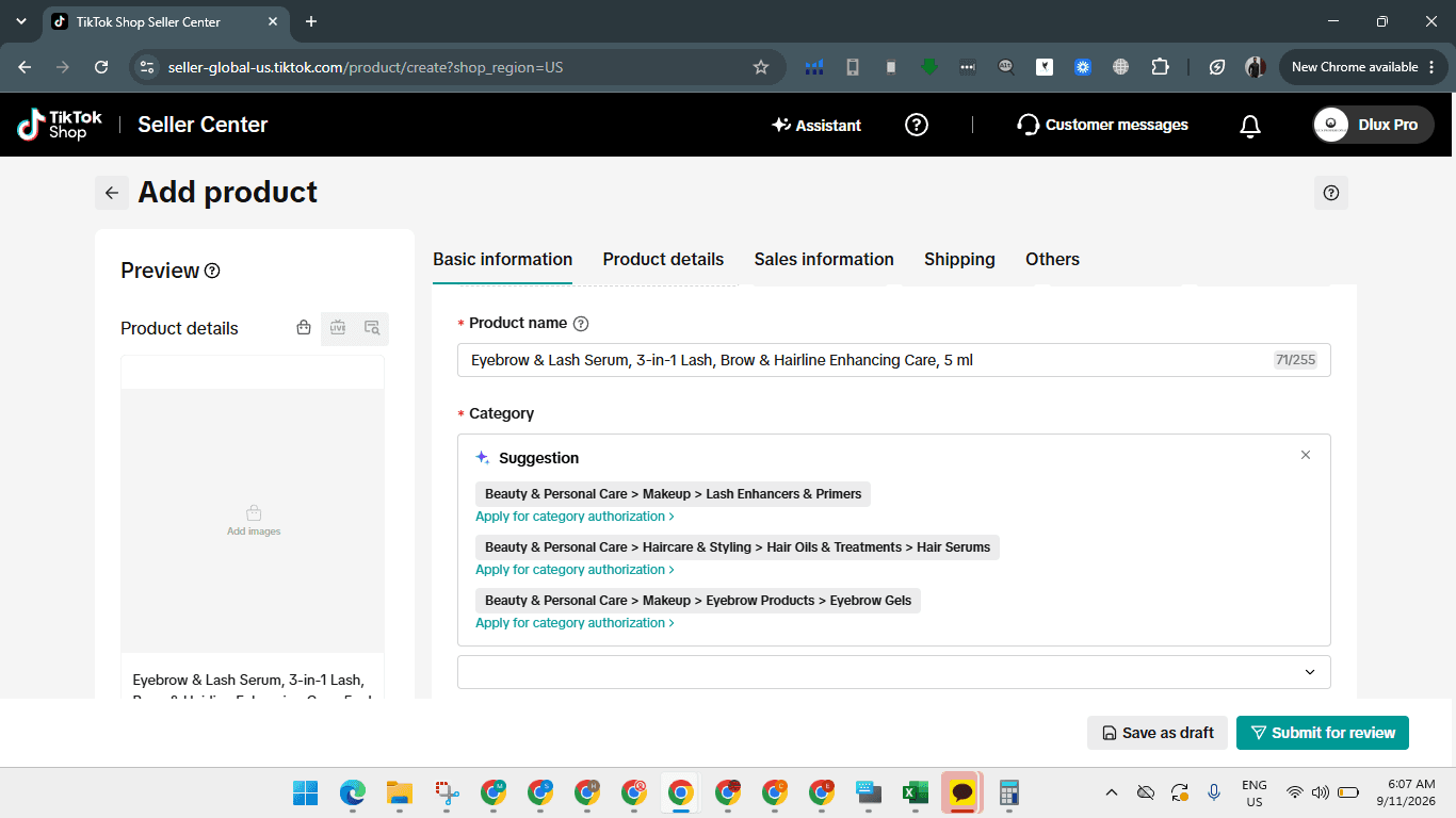 Step #6: Click Apply for category authorization below the restricted category name.