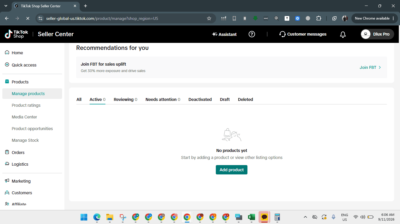 Step #3: Click Add product.