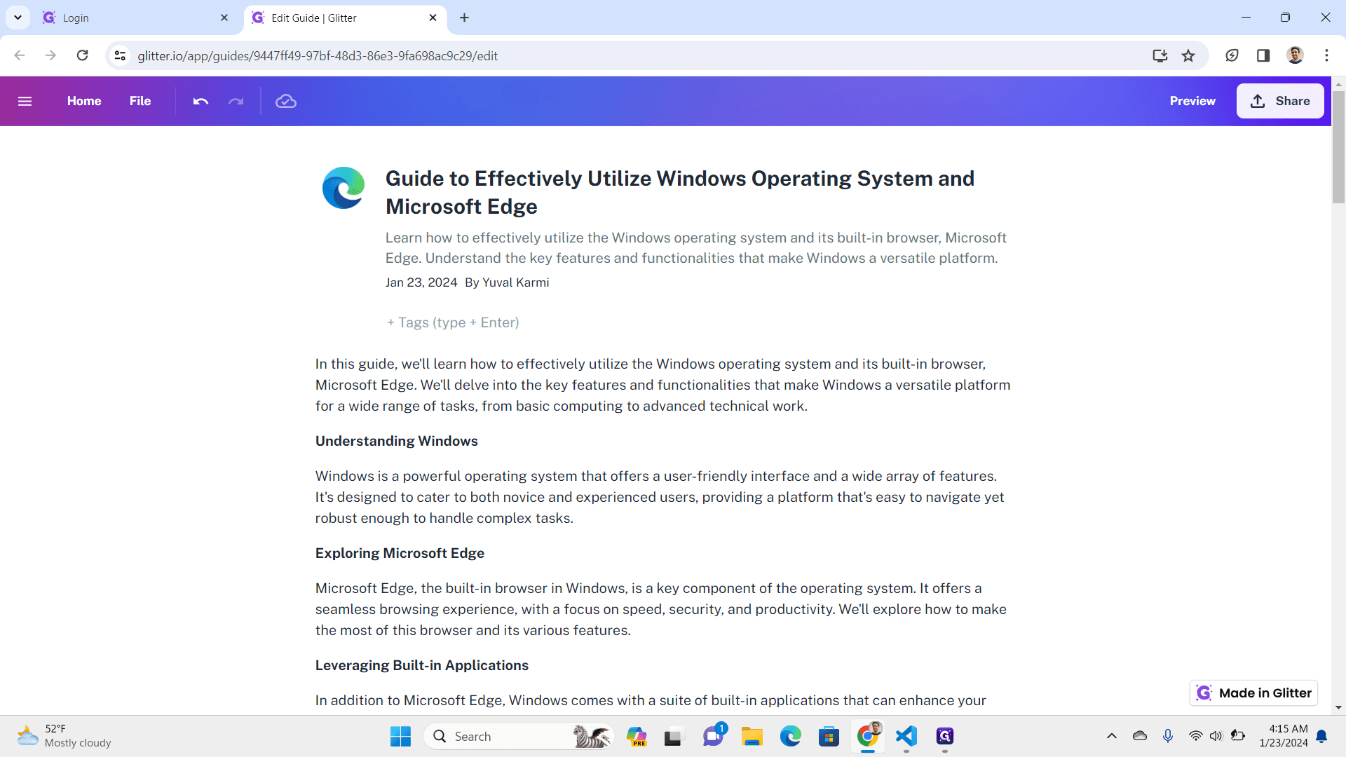 Step #3: Click "ectively utilize the Windows operating system and its b e key features and functionalities that make Windows a ic computing to advanced technical work ."