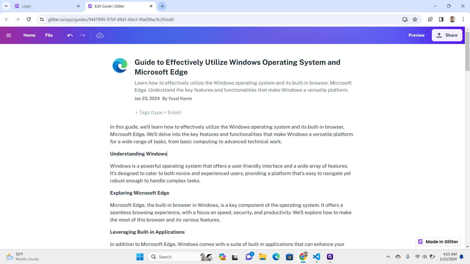 Step #4: Click "+"