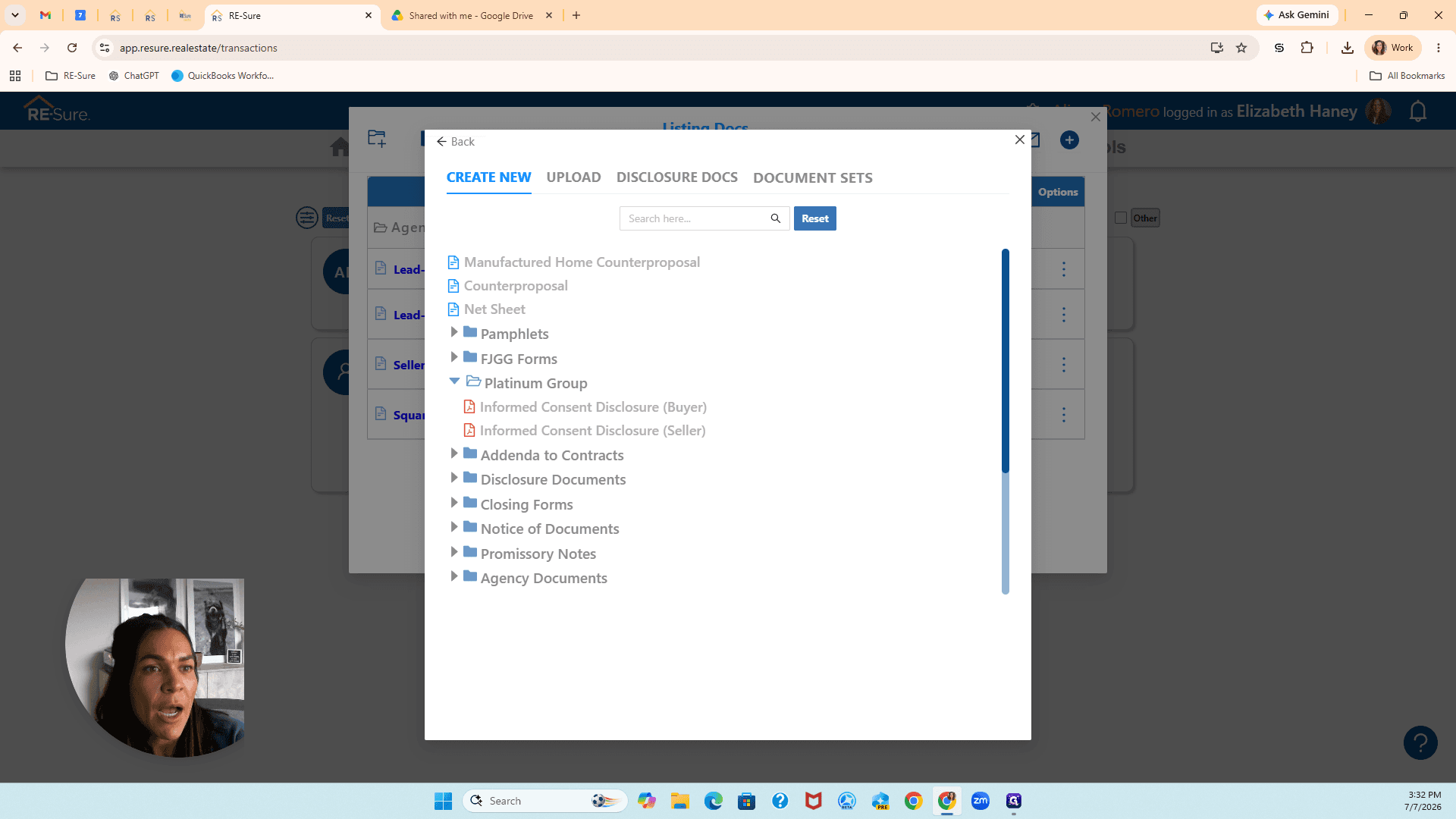 Step #8: Double-click the seller's informed consent disclosure to select it.