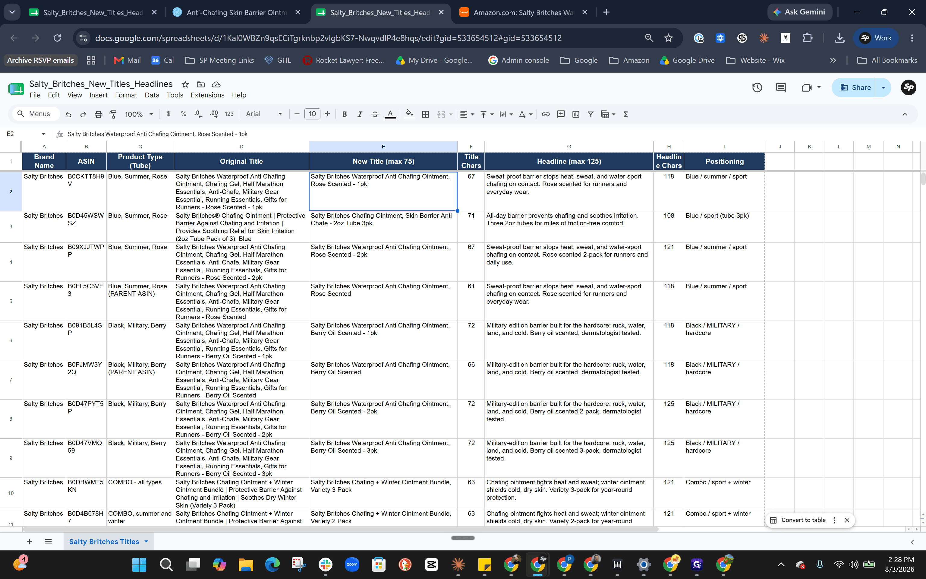 Step #7: Click into the generated product titles to verify they match the exact product variation.