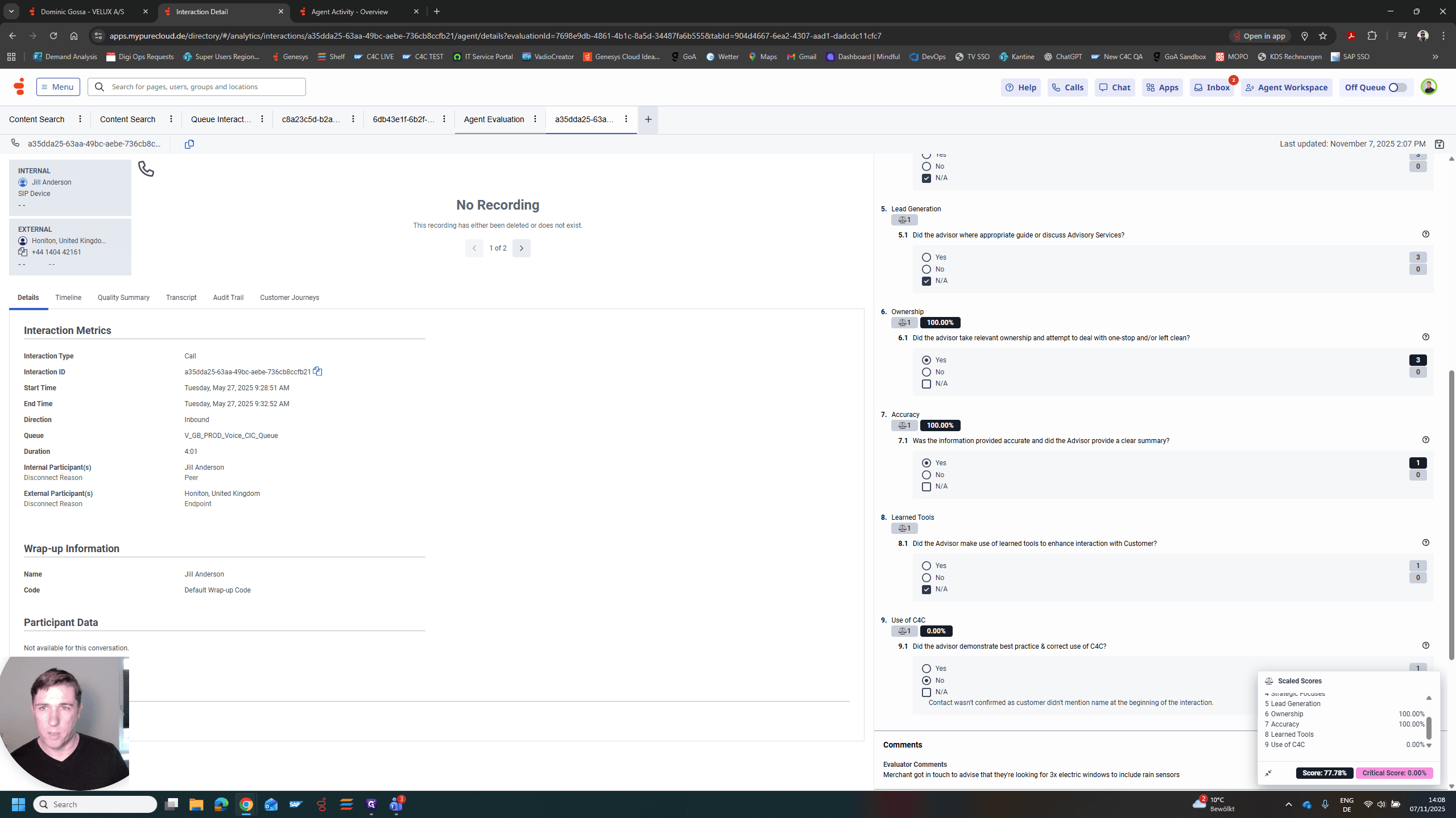 Step #8: Click on "Agent Evaluation"