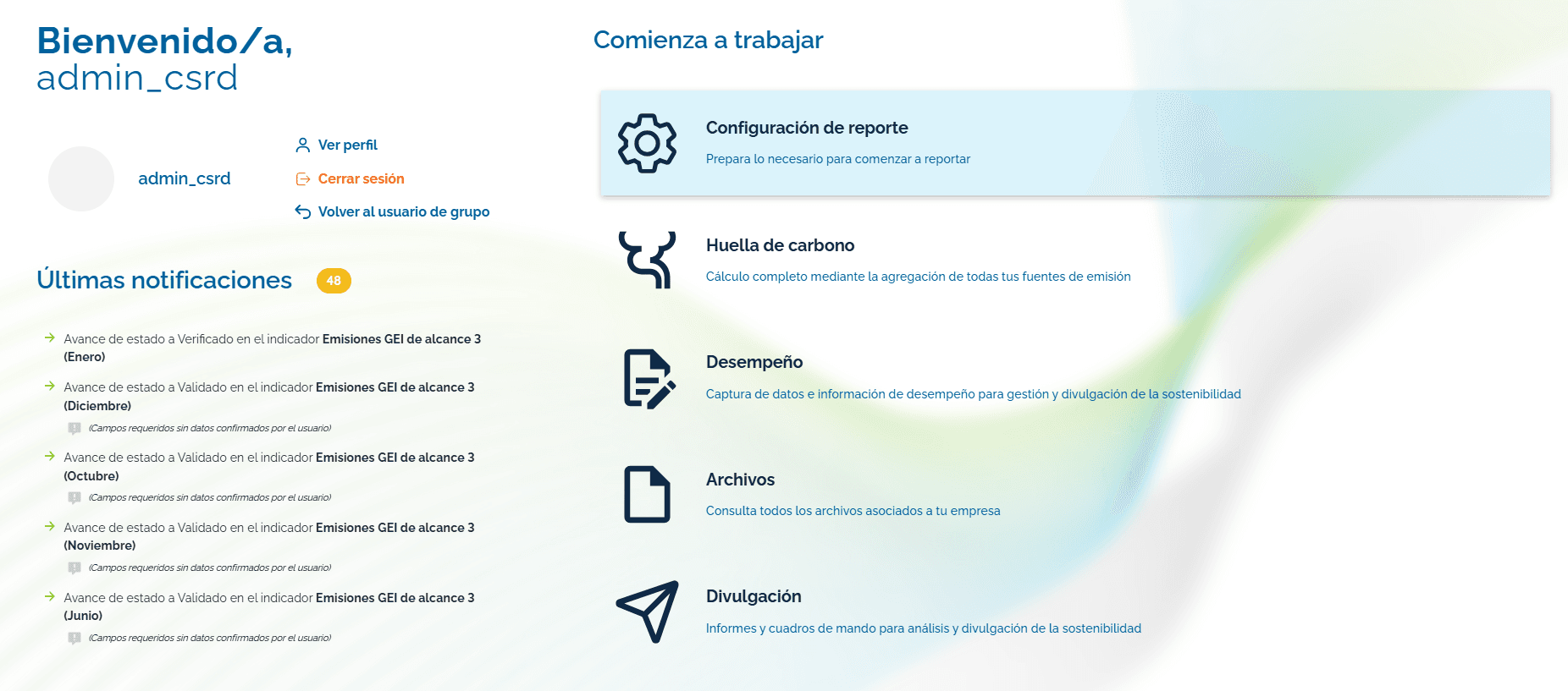Step #1: Acceder a "Configuración de reporte"