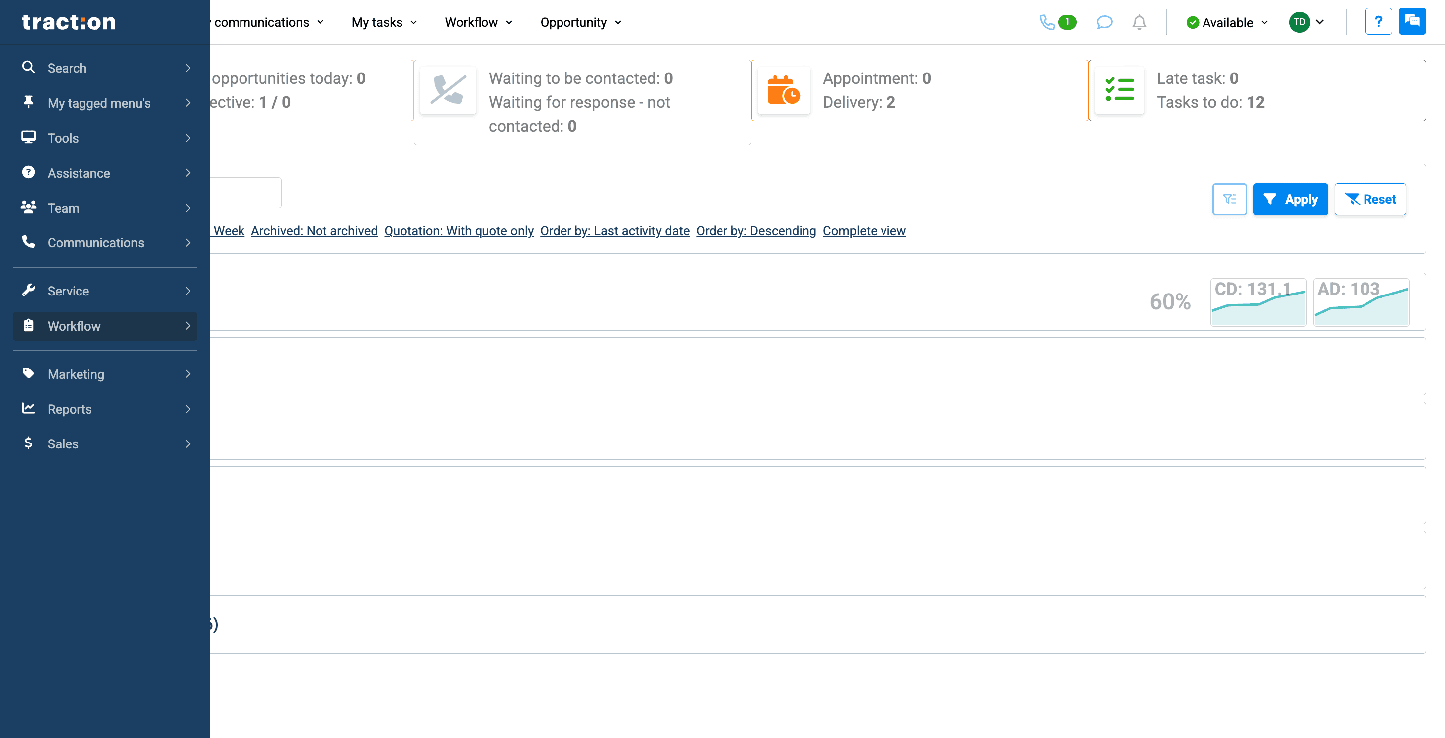 Step #1: First, click on Workflow.