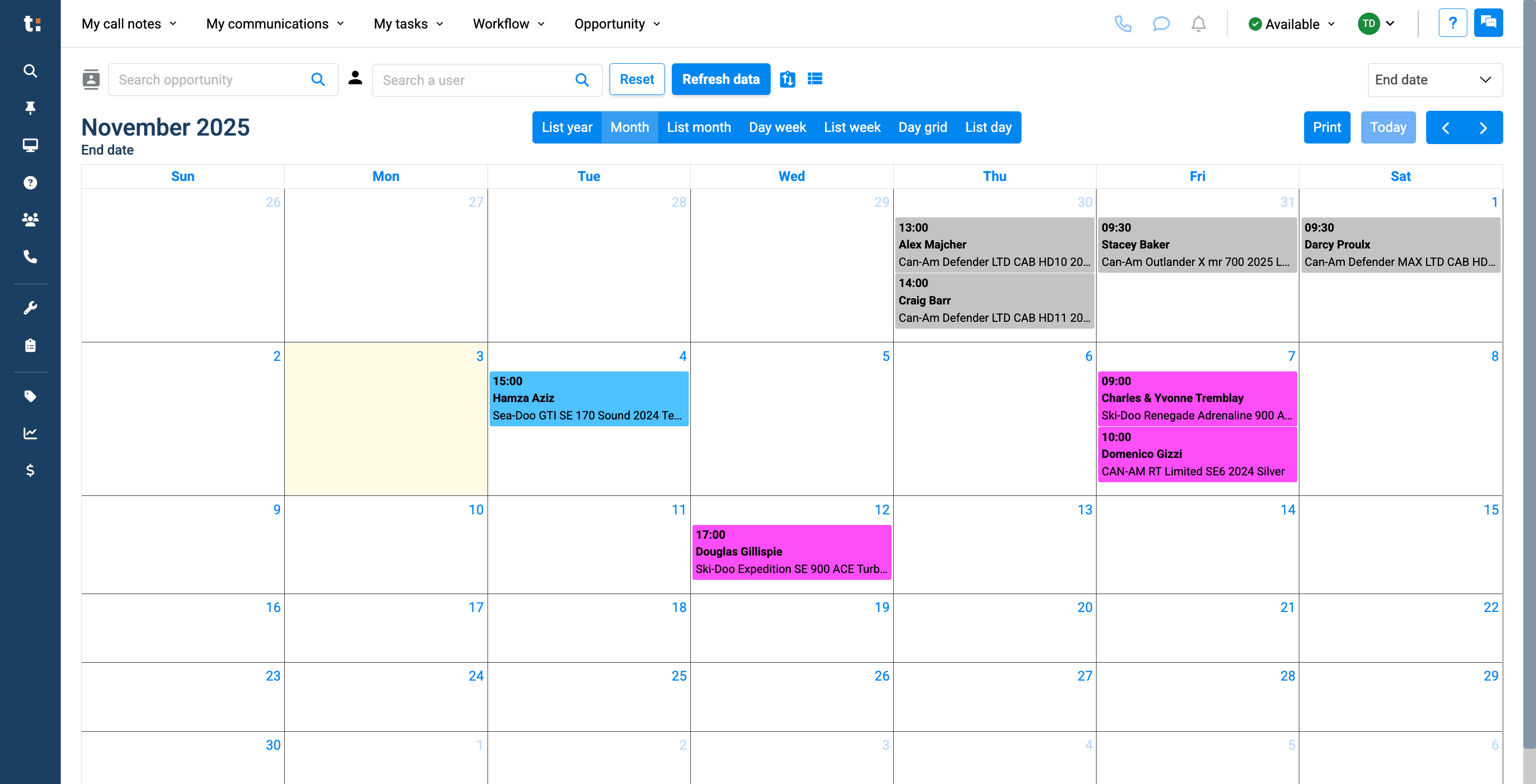 Step #11: You can change your calendar view by clicking on options like List Year, Month, List Month, Day Week, List Week, Day Grid, and List Day.