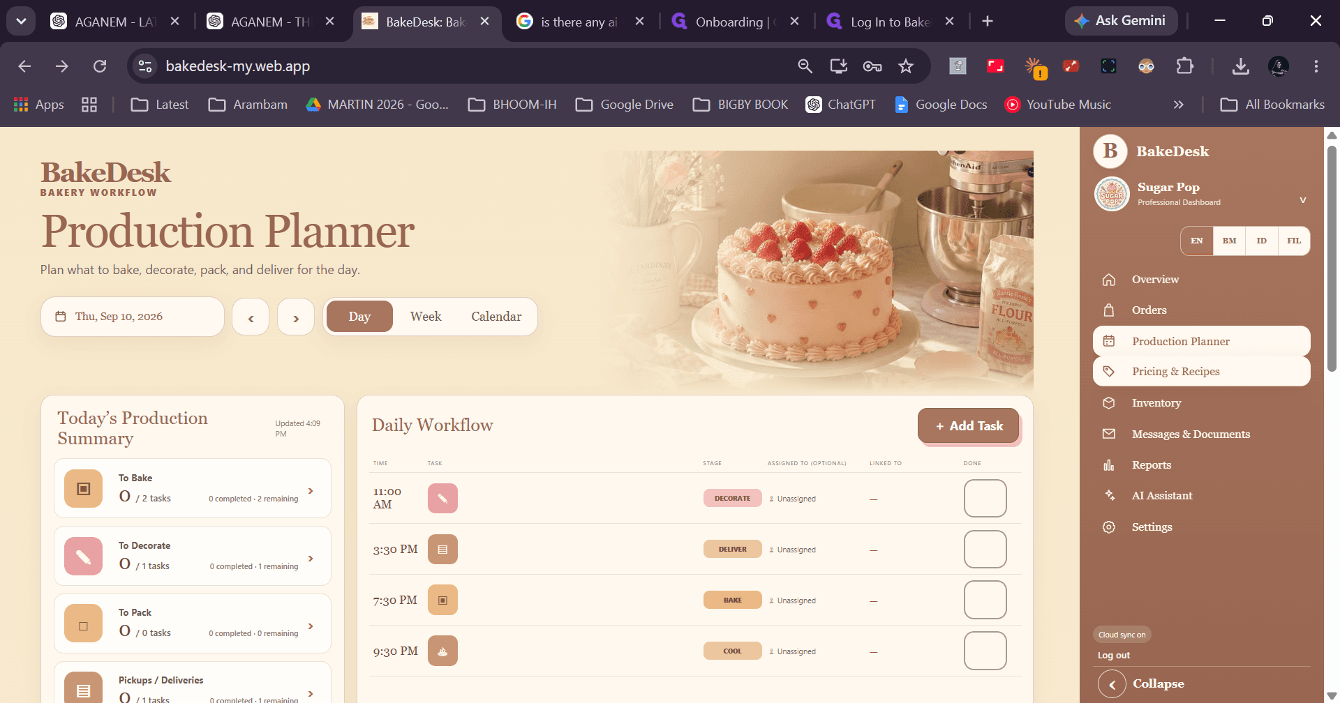 Step #5: Click Pricing & Recipes in the navigation sidebar.
