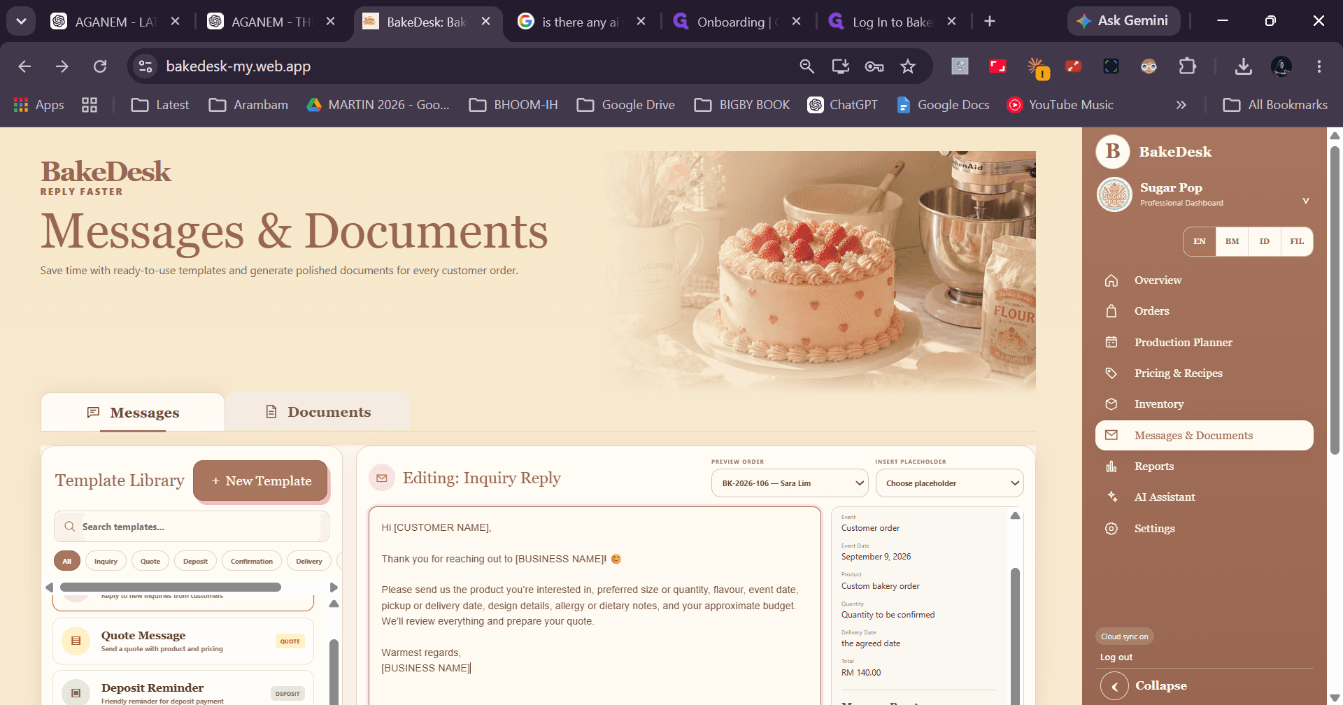 Step #20: Click Documents to open the Document Centre.