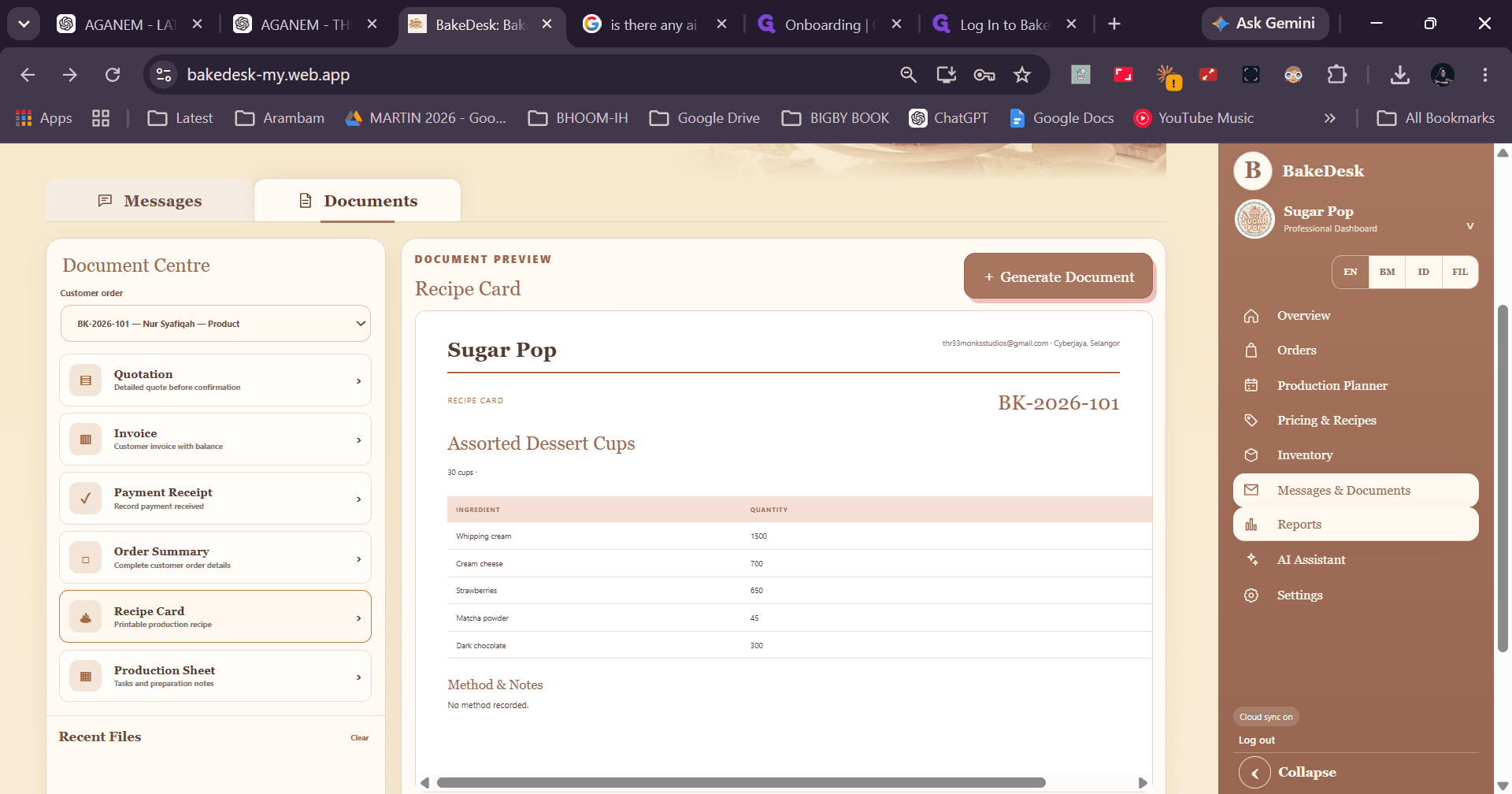 Step #25: Click Reports in the sidebar to review sales profit, completed orders, and historical comparisons.