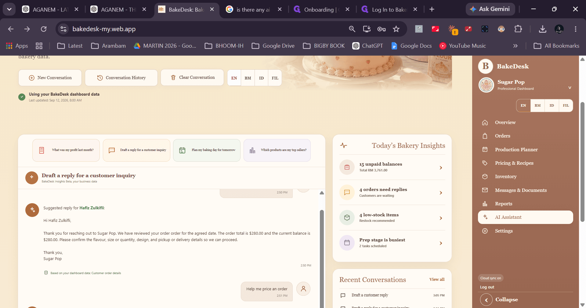 Step #27: Click Clear Conversation to reset your AI Assistant chat history.