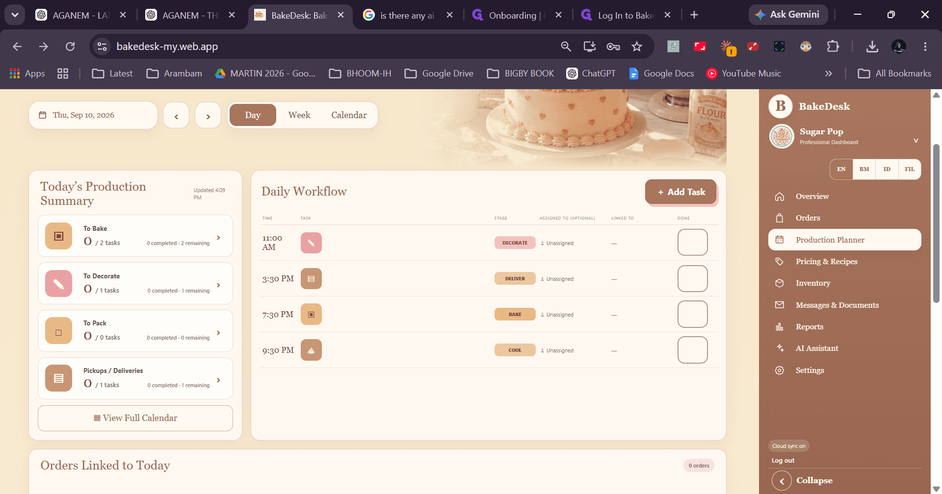 Step #4: Click the checkbox in the DONE column to mark a task as completed.