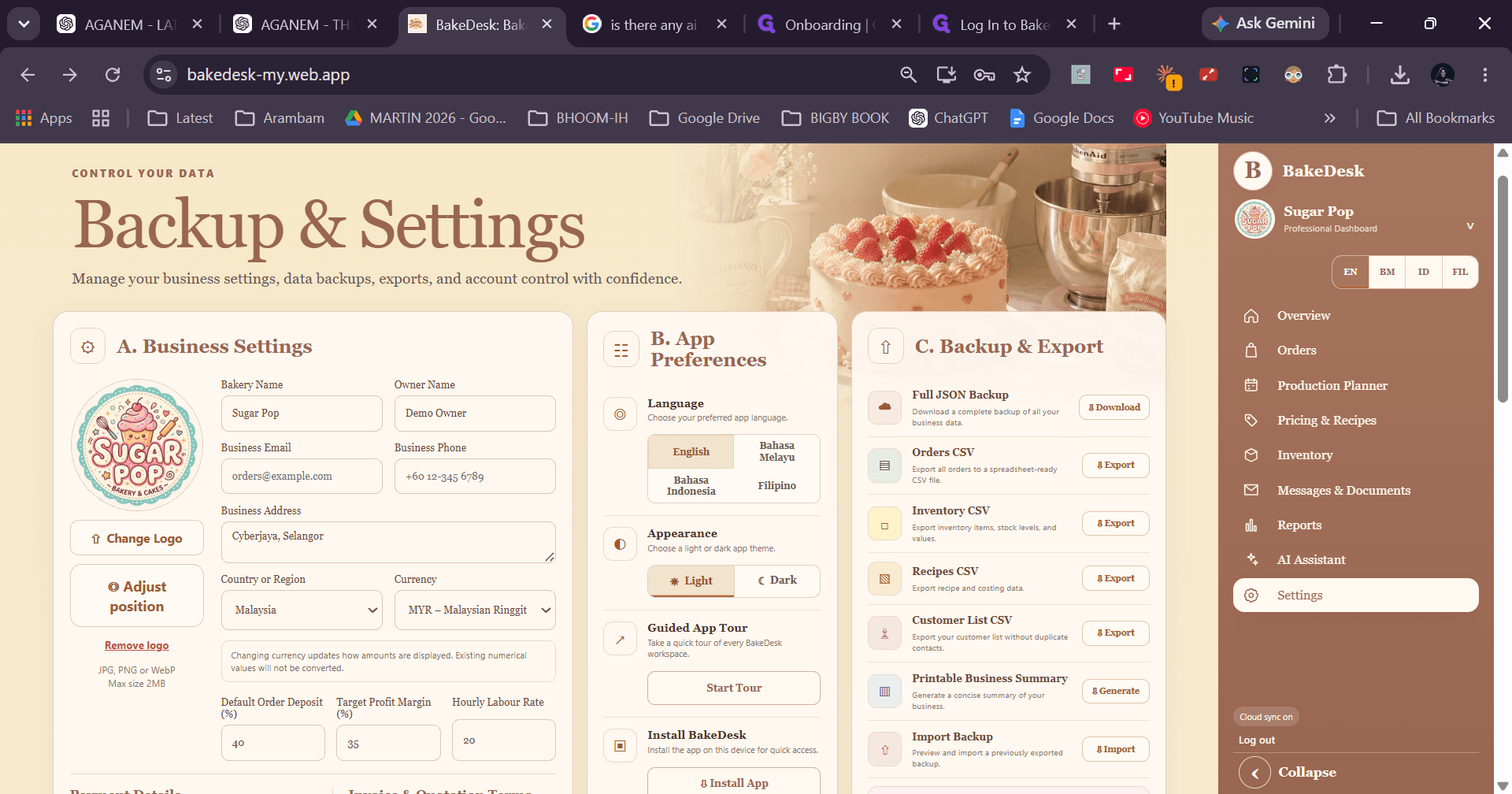 Step #31: Click Dark to toggle dark mode appearance.