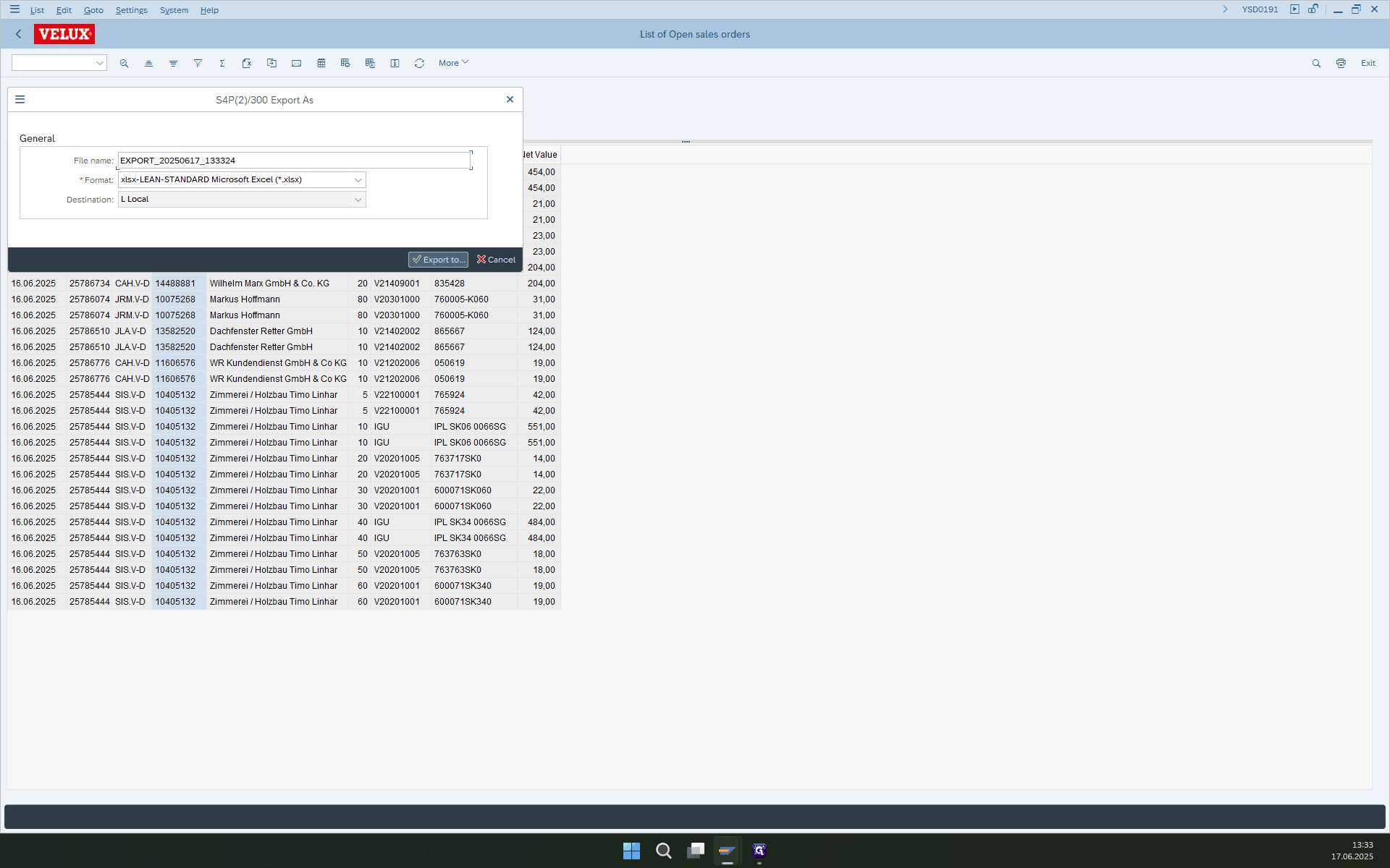 Step #9: Click on "Export to"