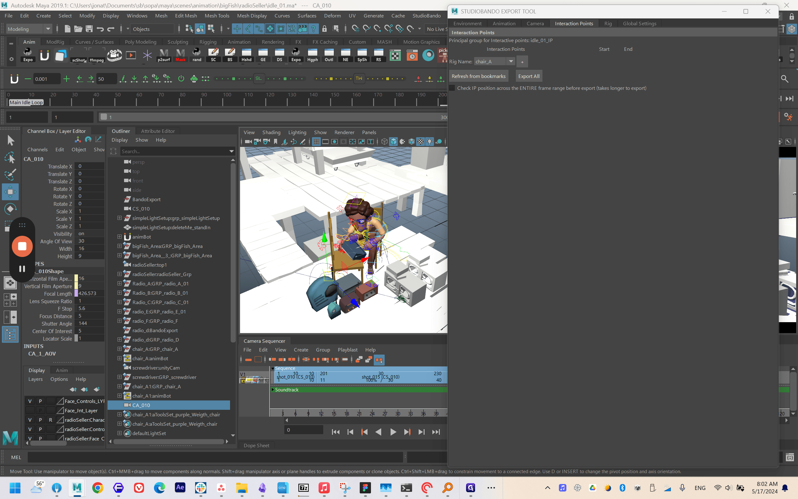Step #78: Click "chair_A"