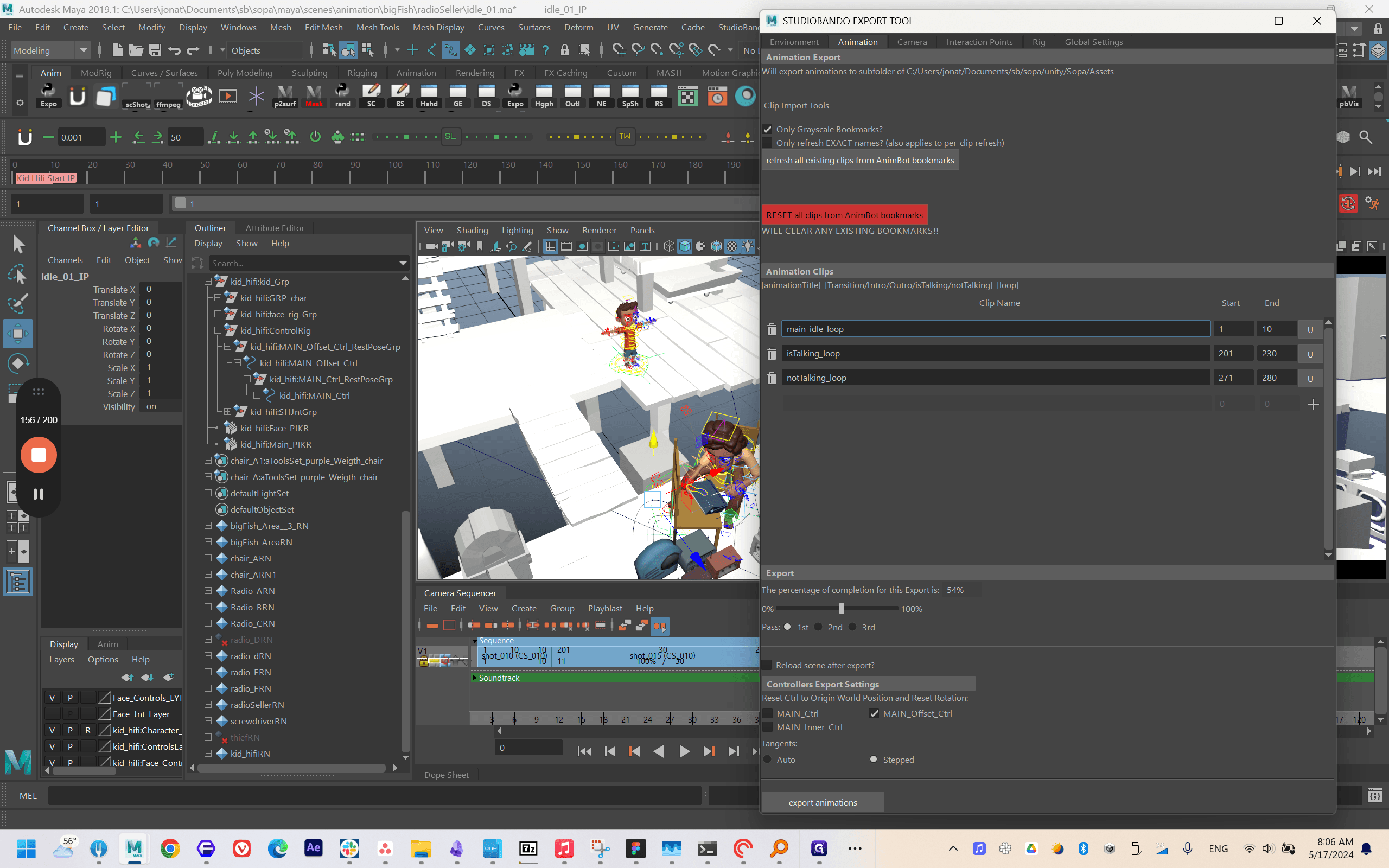 Step #156: Drag "M STUDIOBANDO EXPORT TOOL"