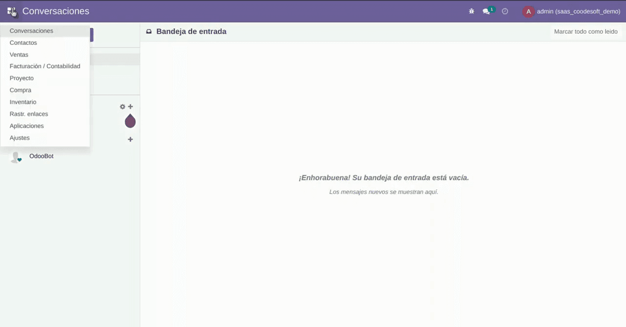 Step #1: Desde el menú principal, seleccionamos la opción Contactos.
