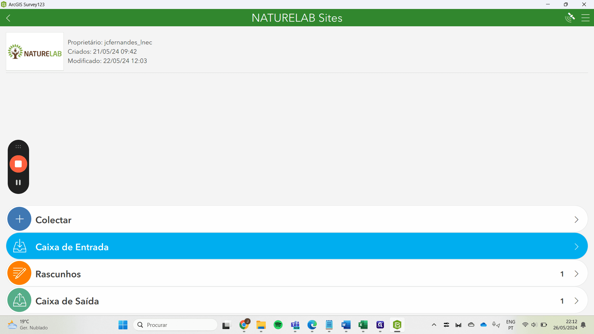Step #25: Click "Caixa de Entrada"