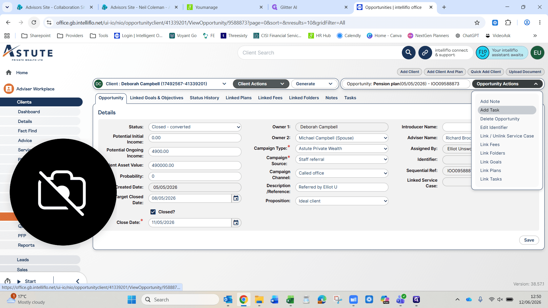 Step #21: Select Add Task.