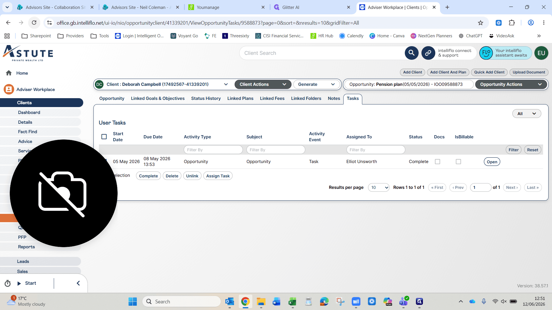 Step #25: Click Open to access and check off individual task items.