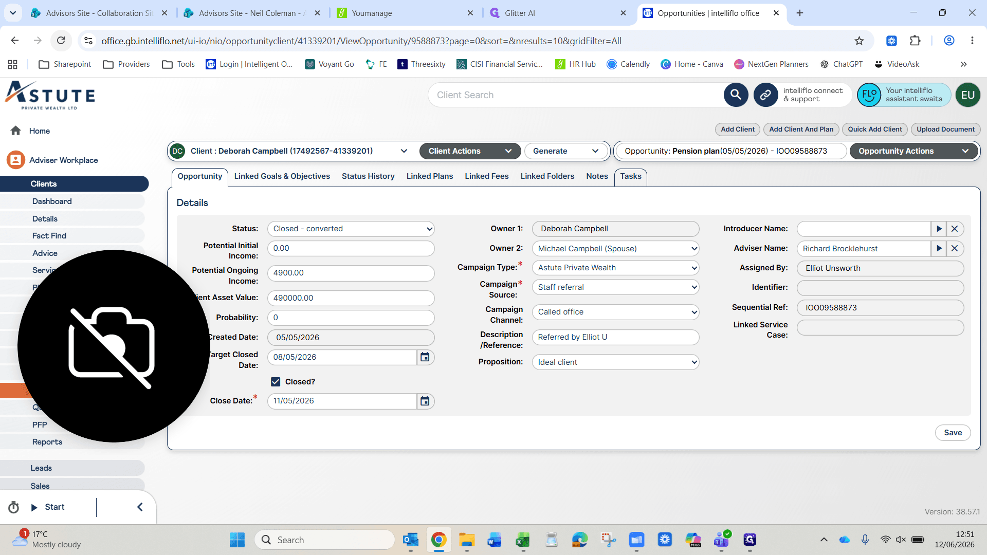 Step #24: Click Tasks on the left menu to view the newly created checklist.