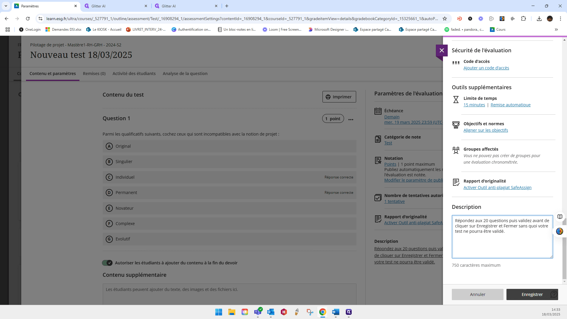 Step #28: Click on "Enregistrer"