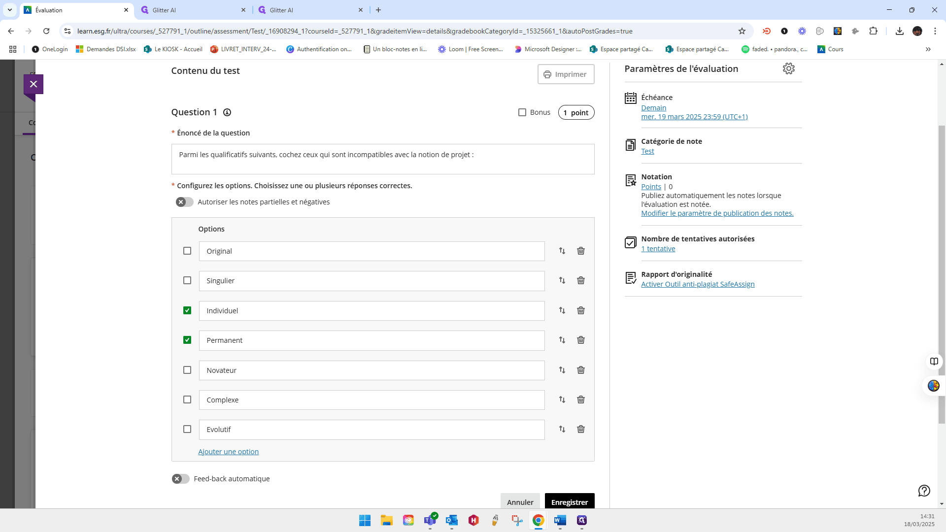 Step #20: Click on "Enregistrer"