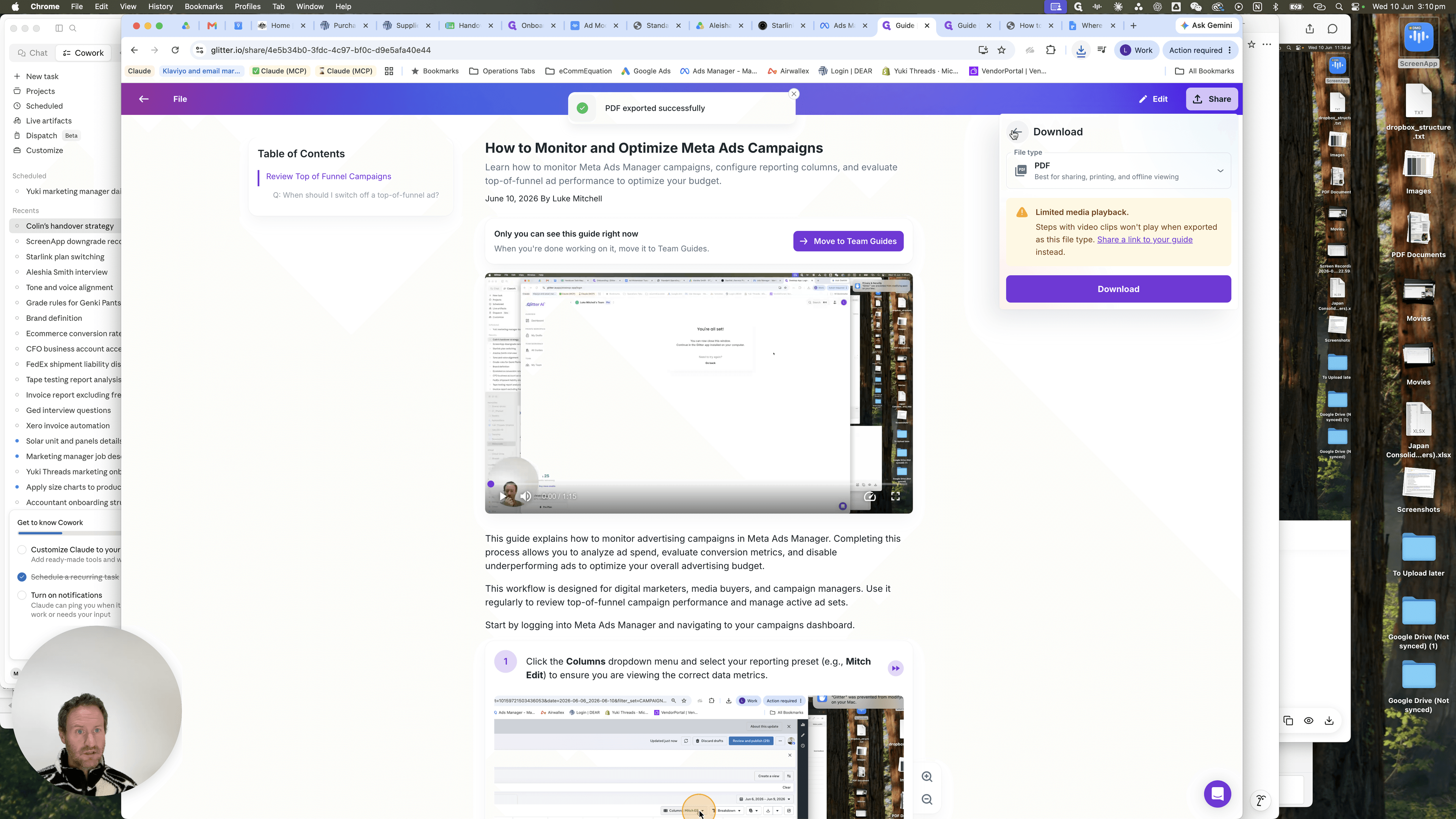 Step #5: Select PDF to save the document version.