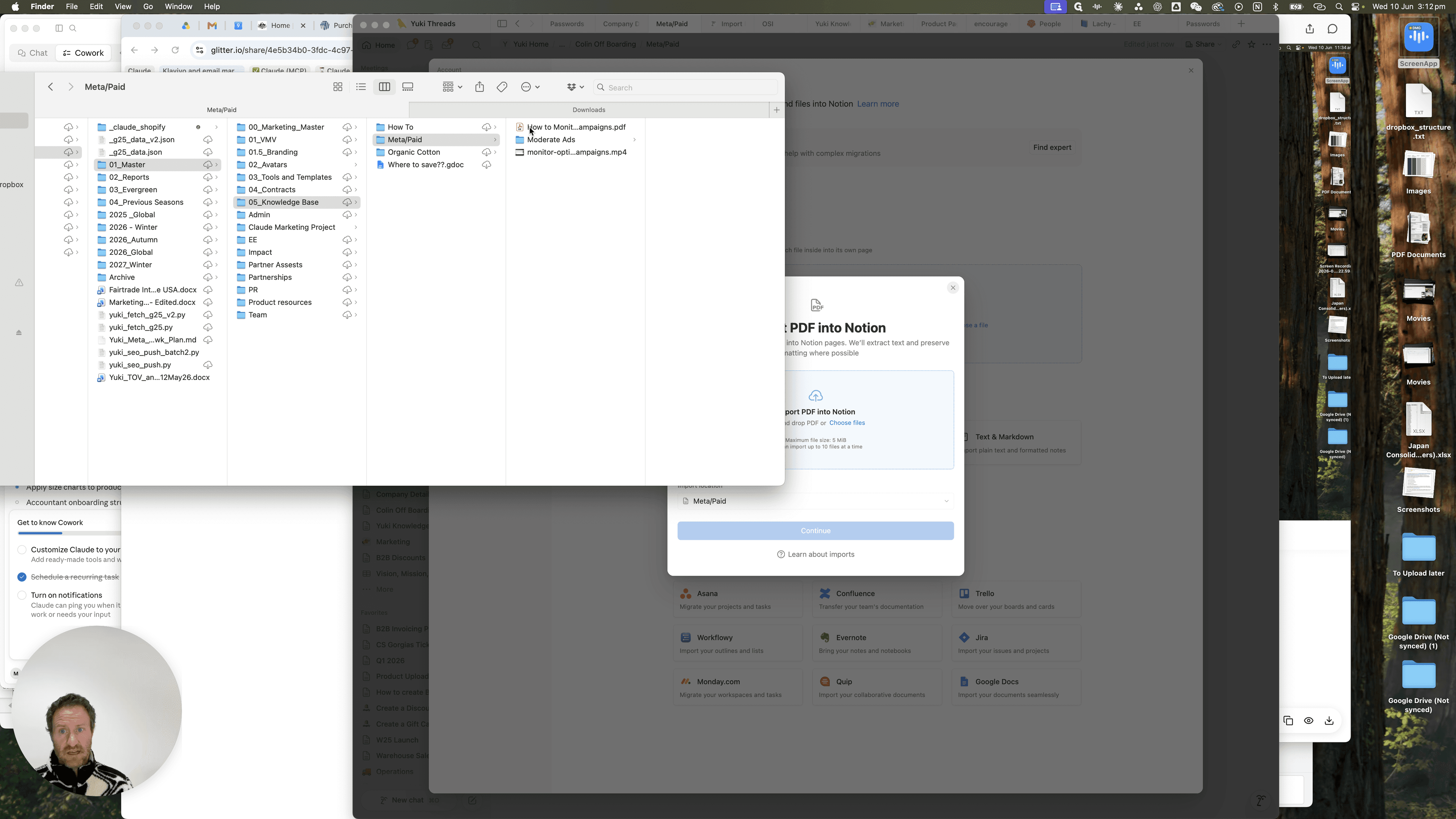 Step #16: Drag and drop the PDF file from your local folder into the Notion upload window.