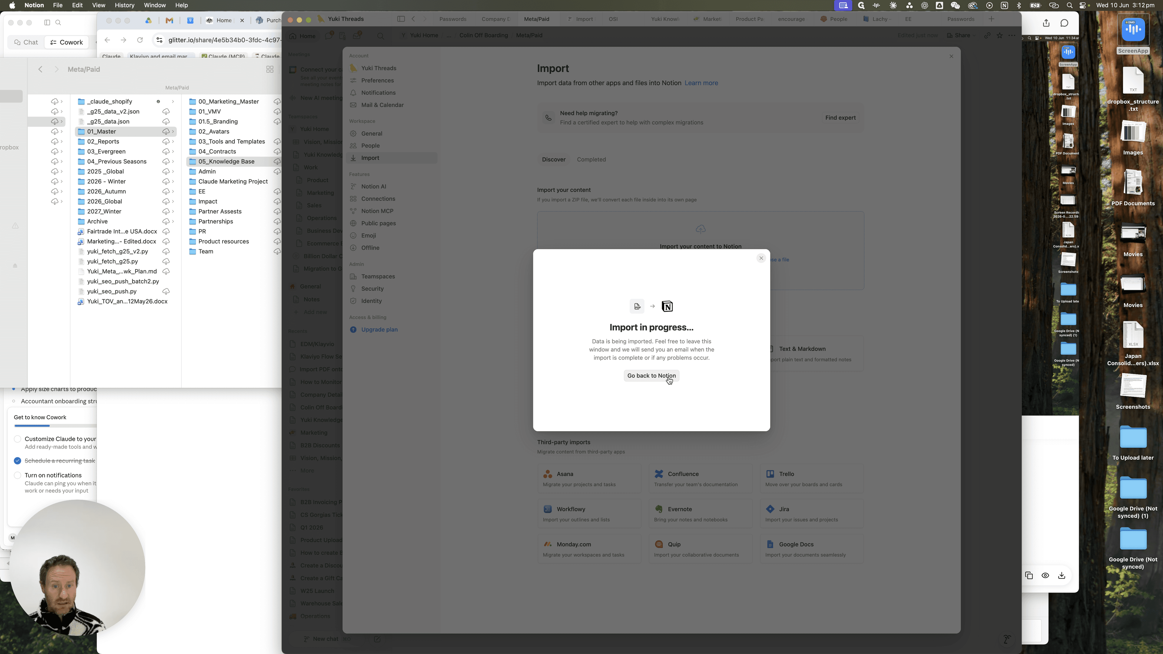 Step #18: Click Go back to Notion to return to your workspace.