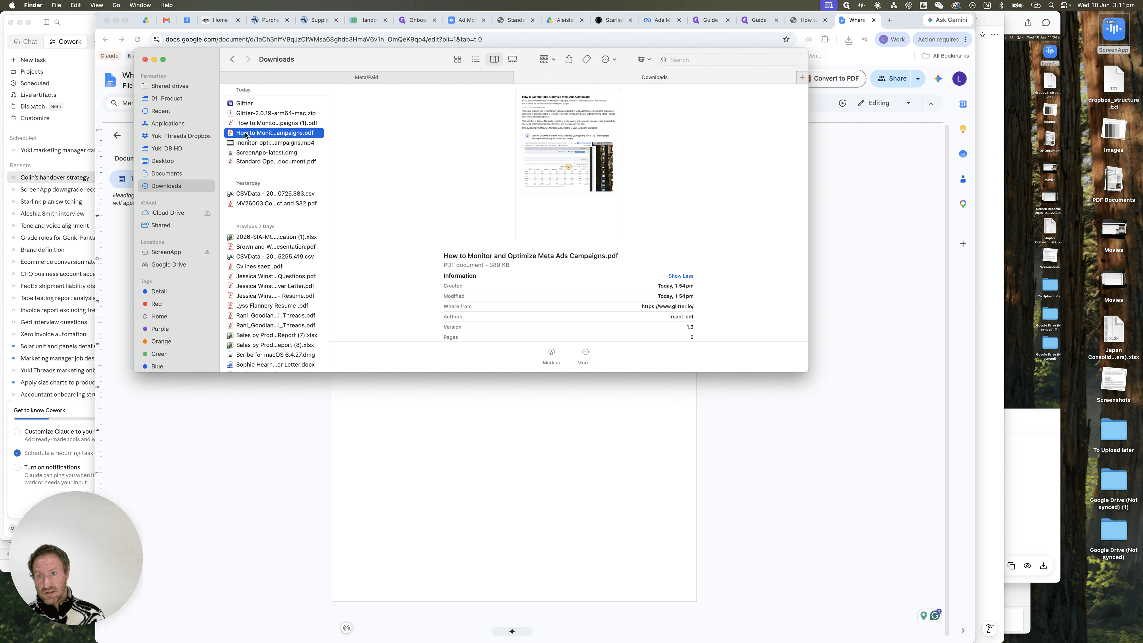 Step #10: Drag the downloaded PDF and MP4 files into the new task folder.