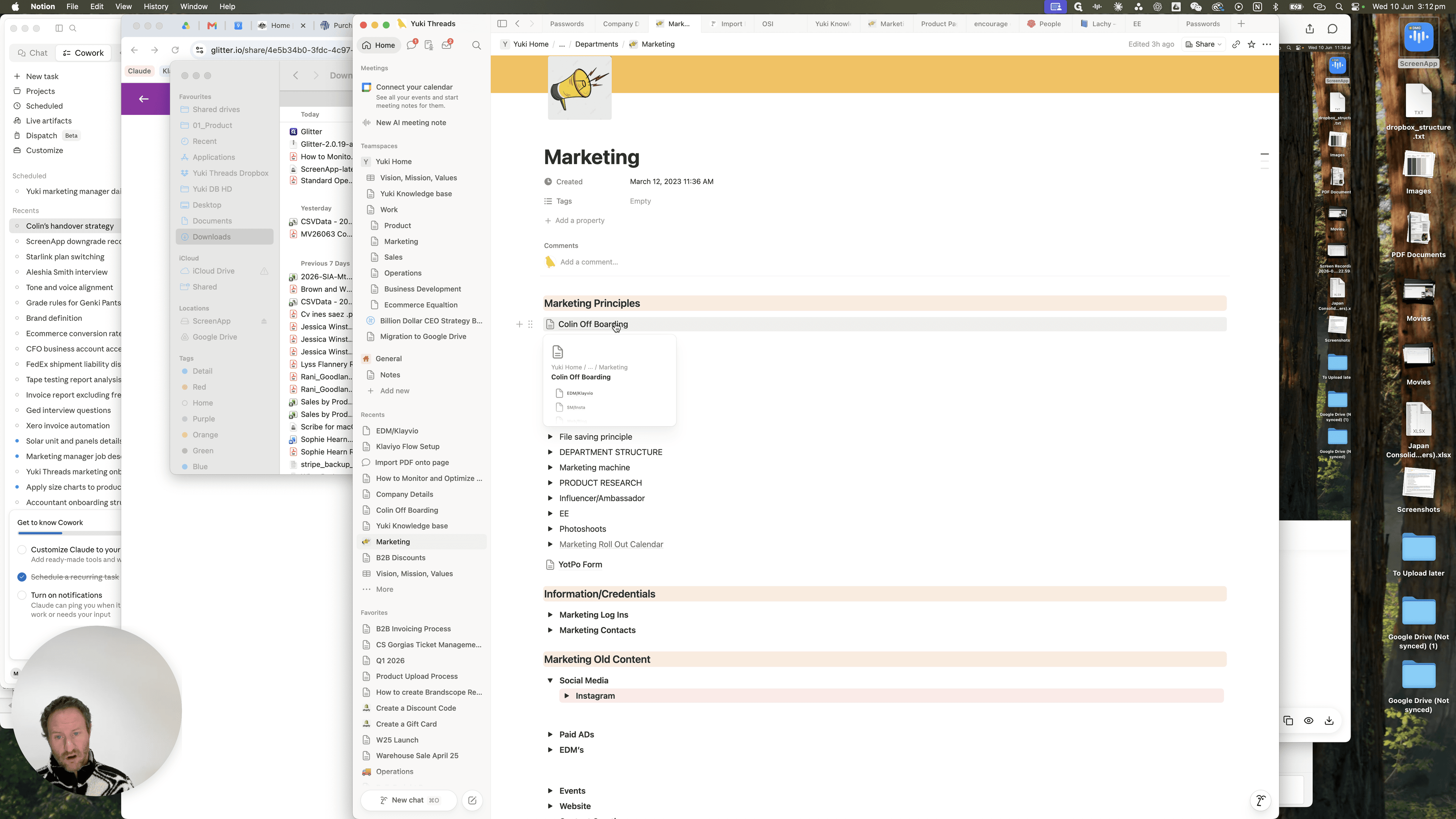 Step #11: Open Notion and navigate to your team's main department page.