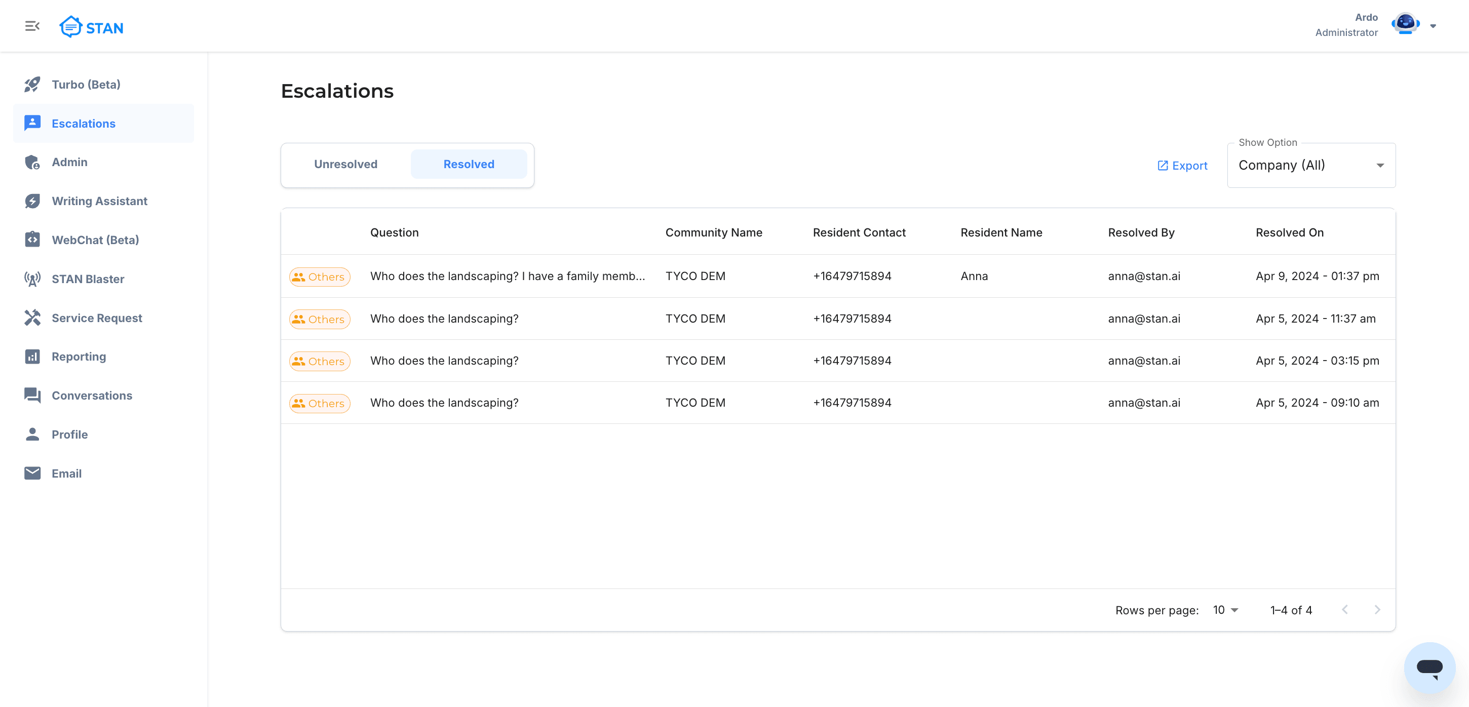 Step #2: Click on "Escalations"