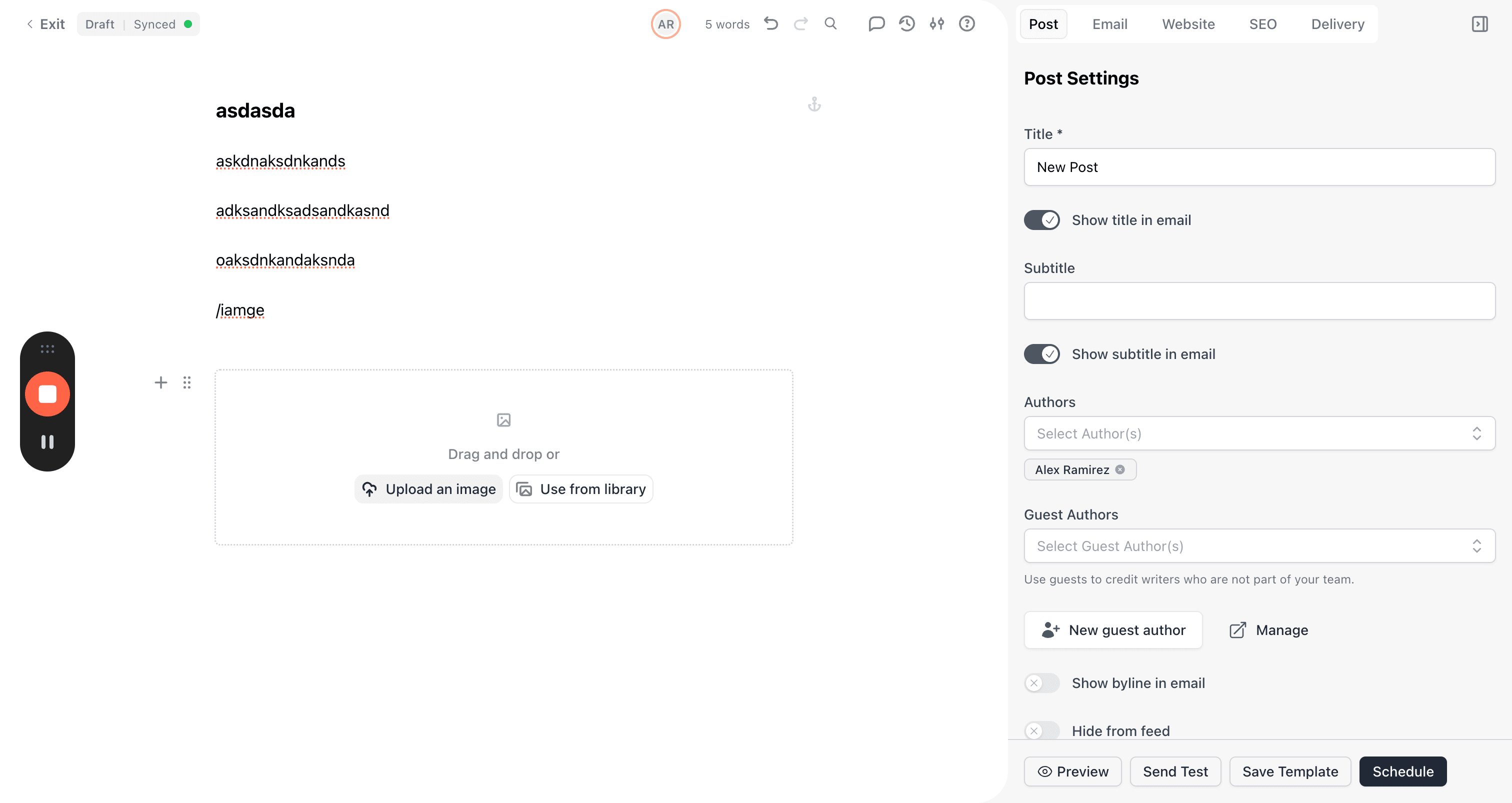 Step #6: Click "Upload an image"