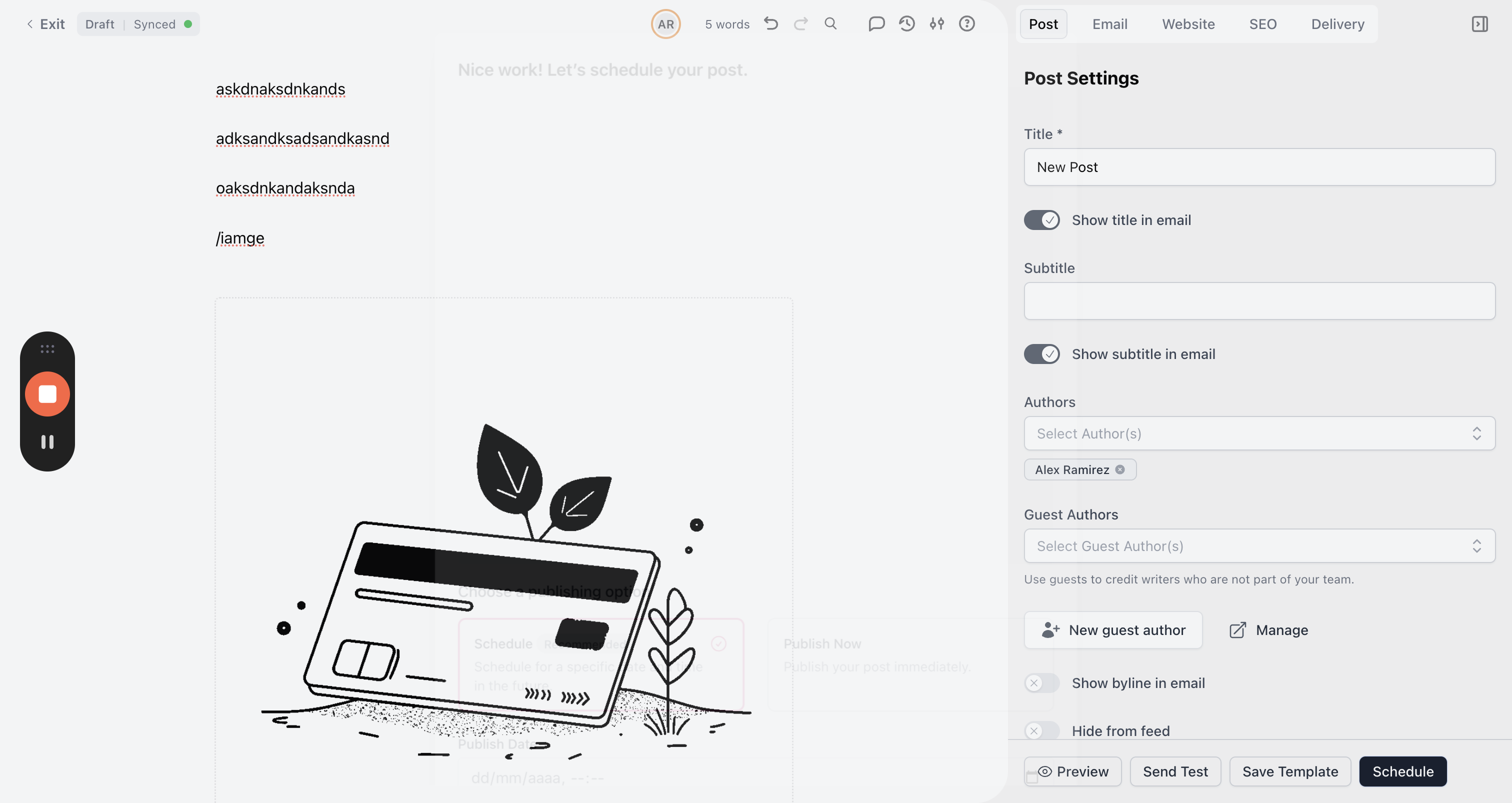 Step #8: Click "Schedule"