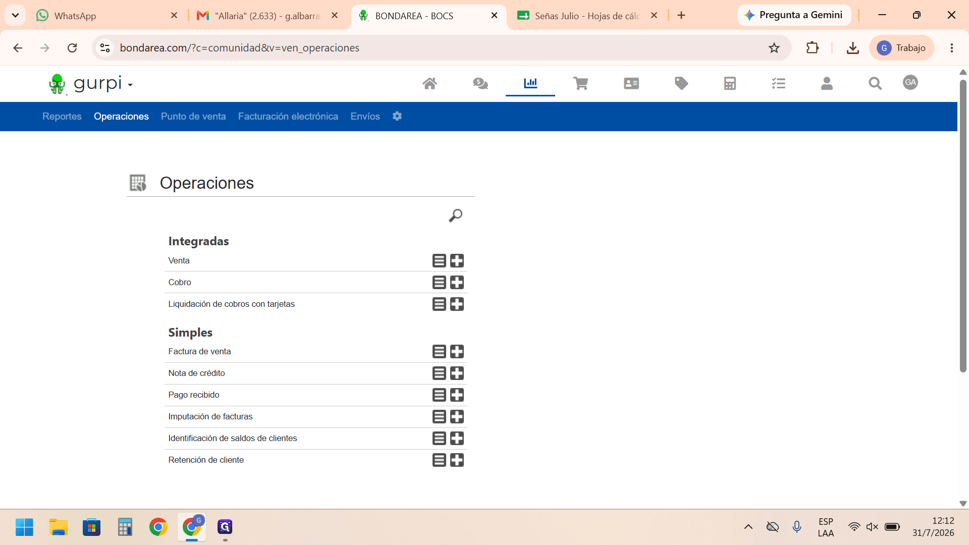 Step #2: Crear la "Venta Integrada" dado que estamos cobrando contado.