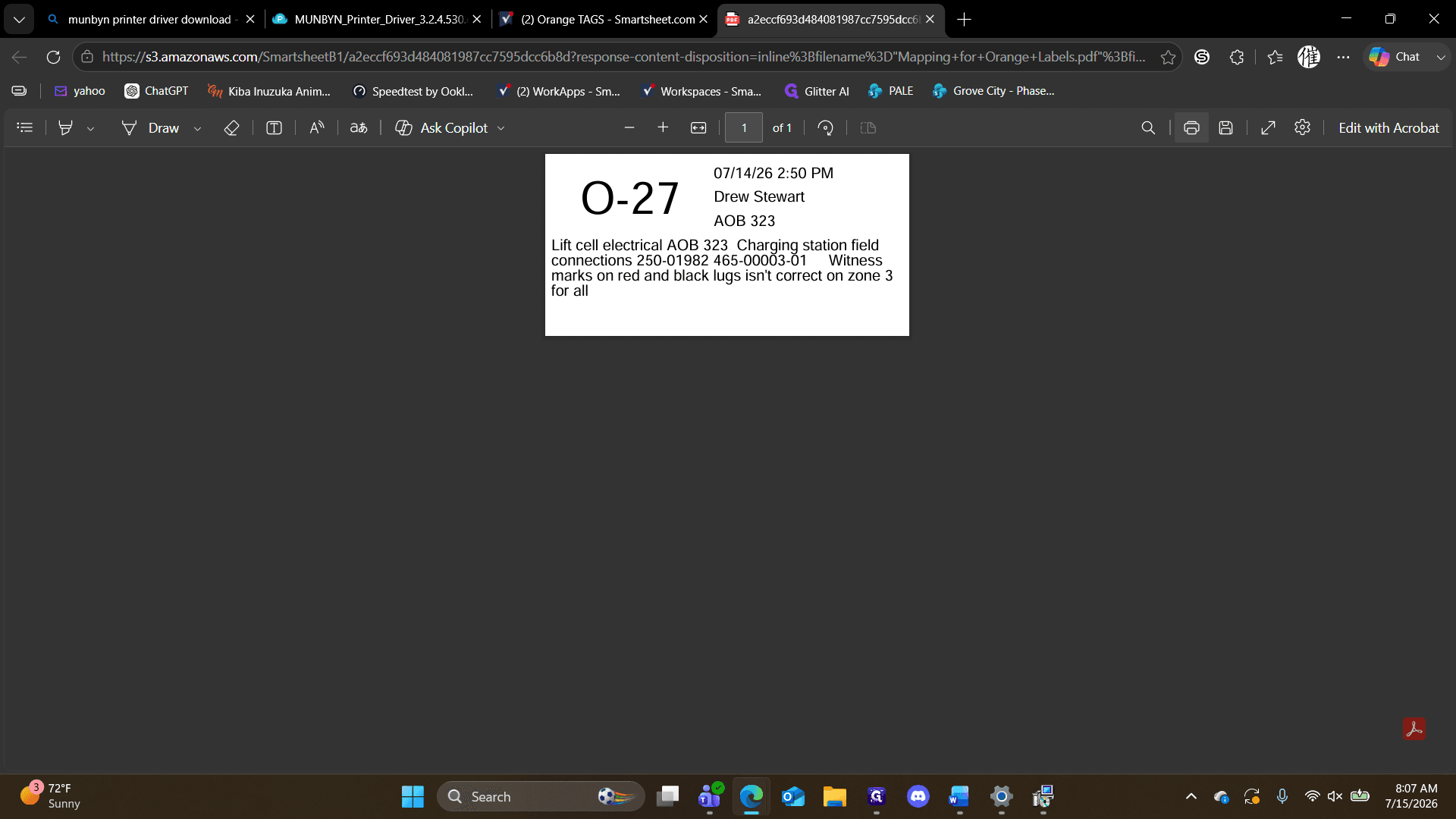 Step #14: Click the Print icon in the PDF viewer.