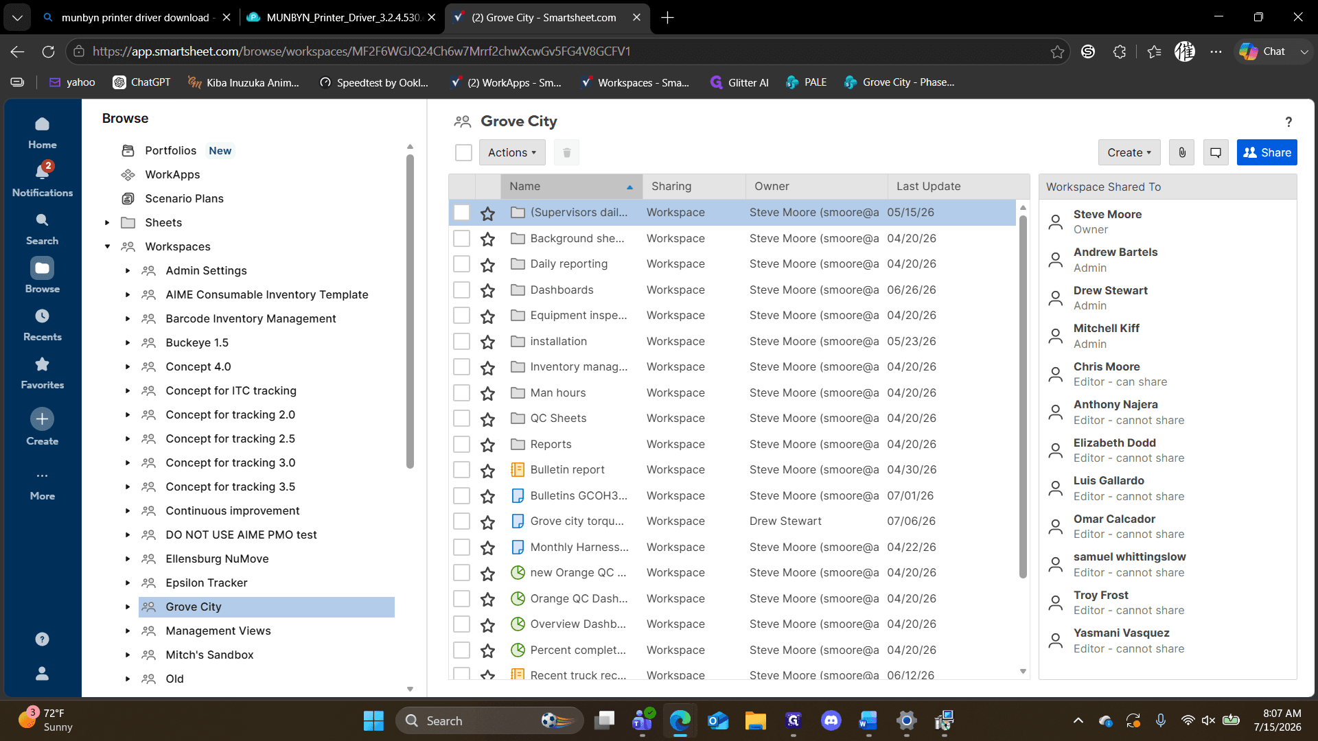 Step #8: Locate the documents list in the main content area.