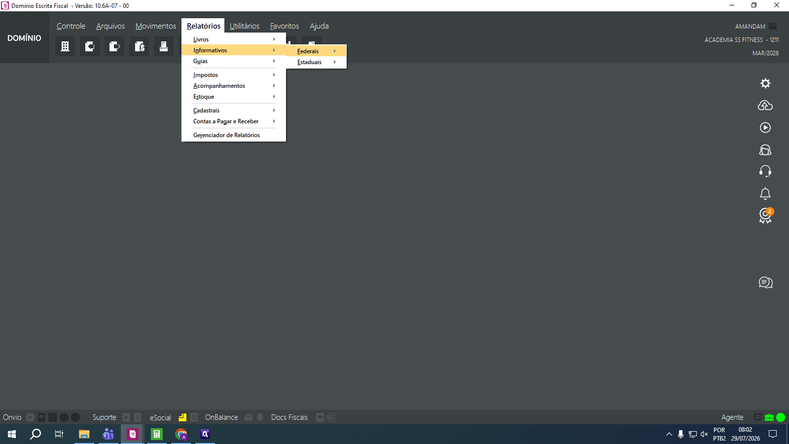 Step #3: Navegue até o submenu de Informativos e clique em Federais.