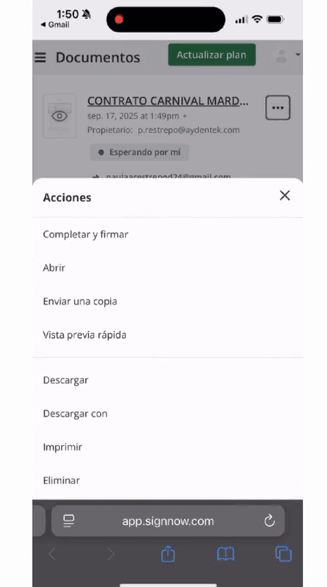 Step #7: Haz clic en 'Completar y firmar'.