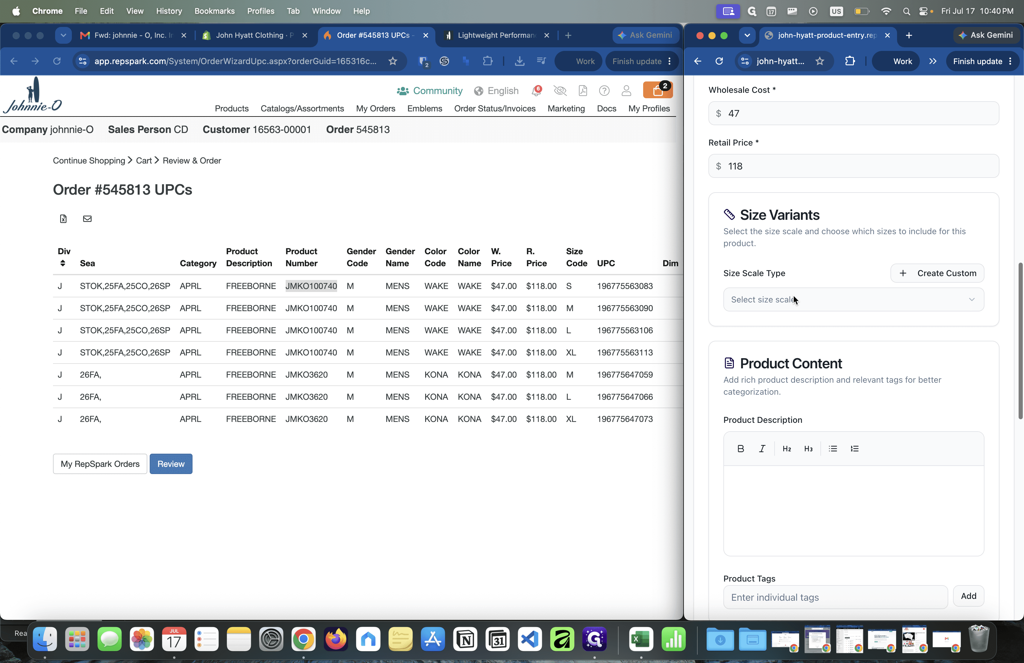 Step #13: Click Select size scale to define the sizing type for your variants.