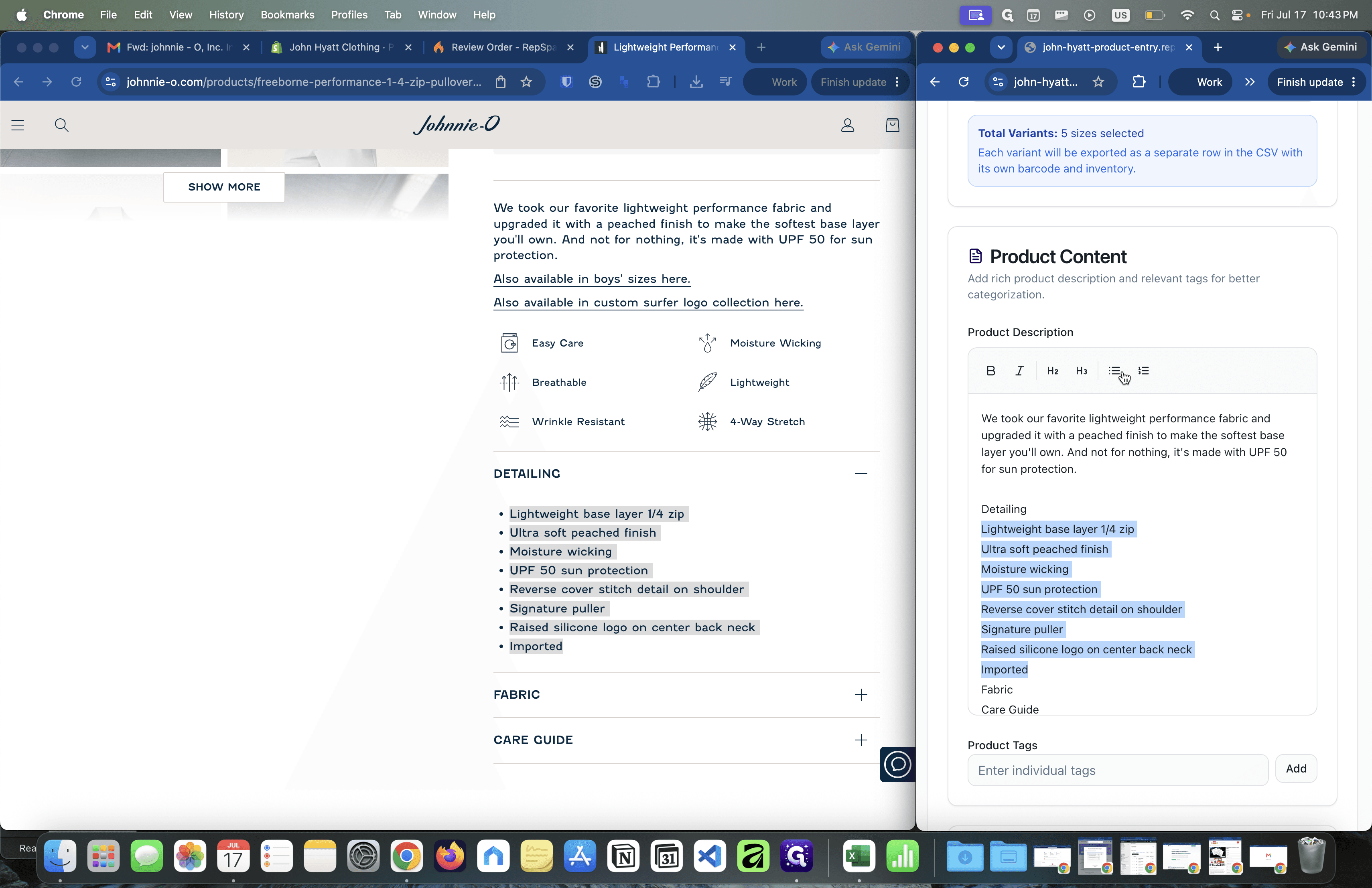 Step #20: Click the Bulleted List icon to structure the specific feature callouts neatly under your new headings.
