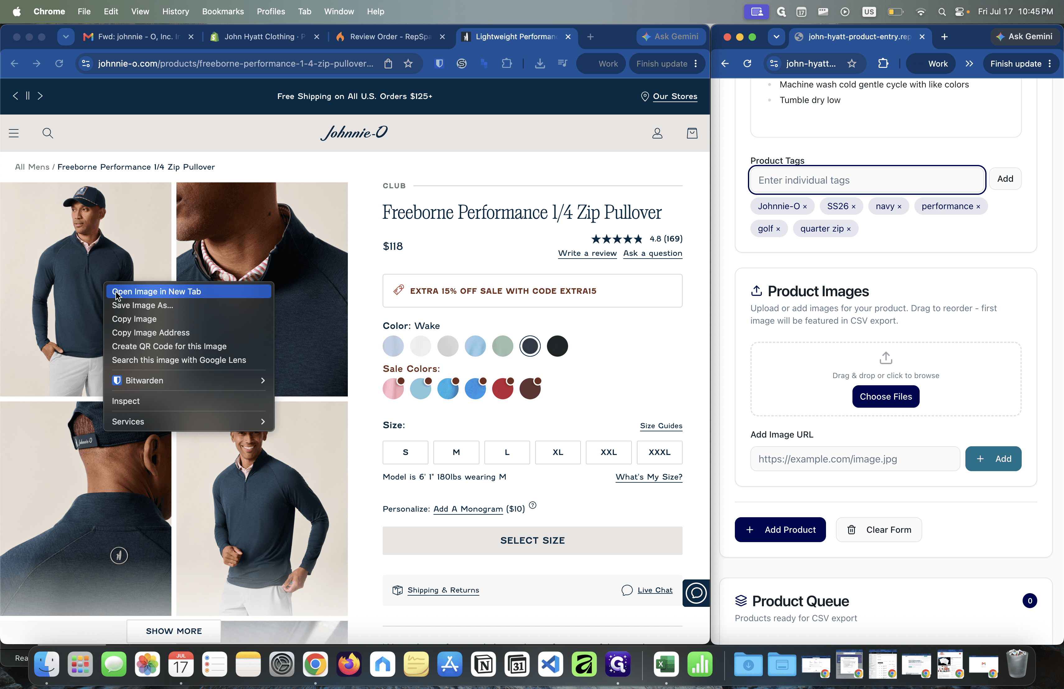Step #22: Clicking an image on a vendor site will usually load it in a larger scale. We want the biggest size image from vendors website possible.After opening the largest version of the image, right-click and select Open image in new tab.