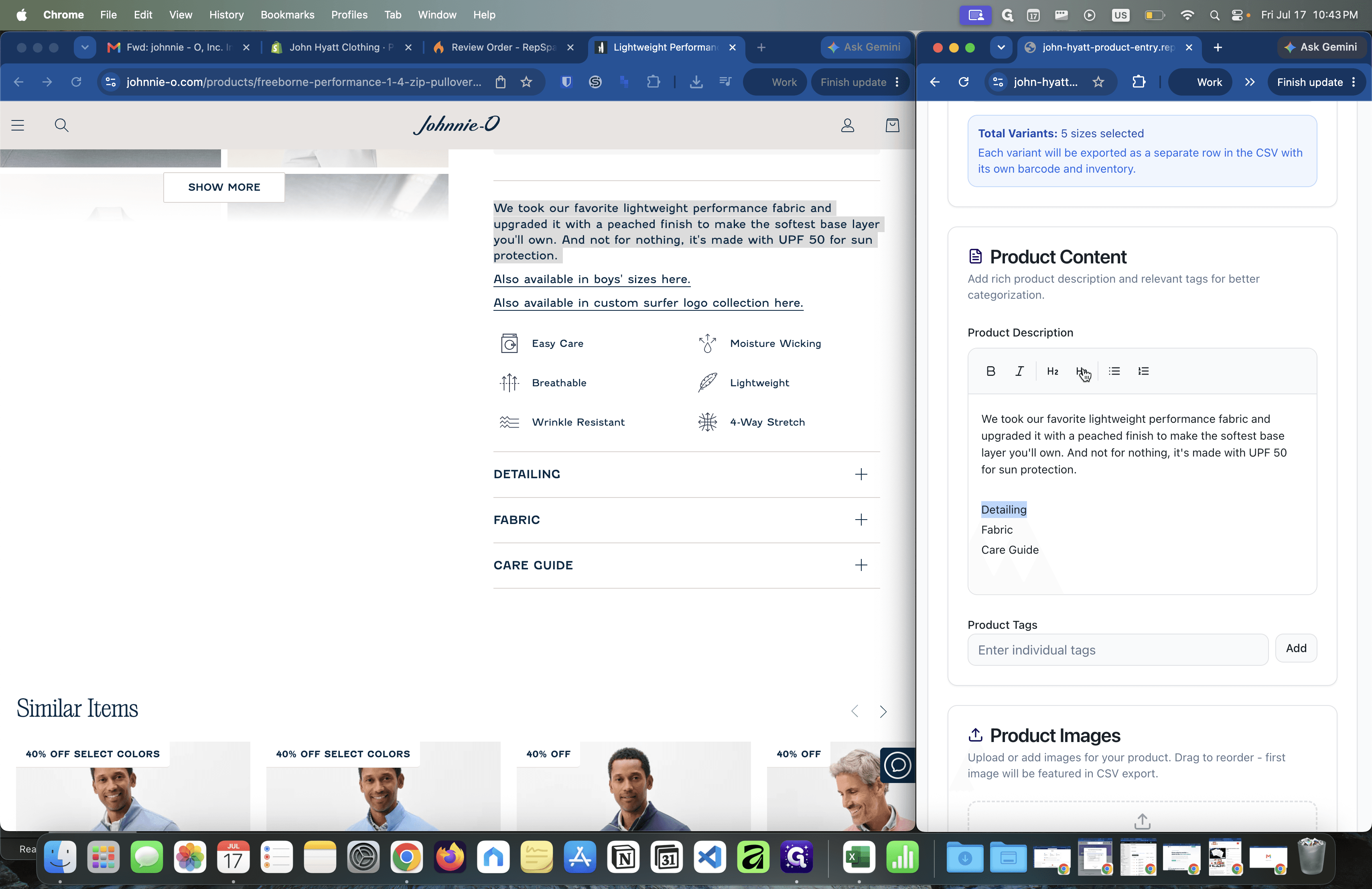 Step #19: Highlight these headers and use the rich text toolbar to apply an H3 Header format.